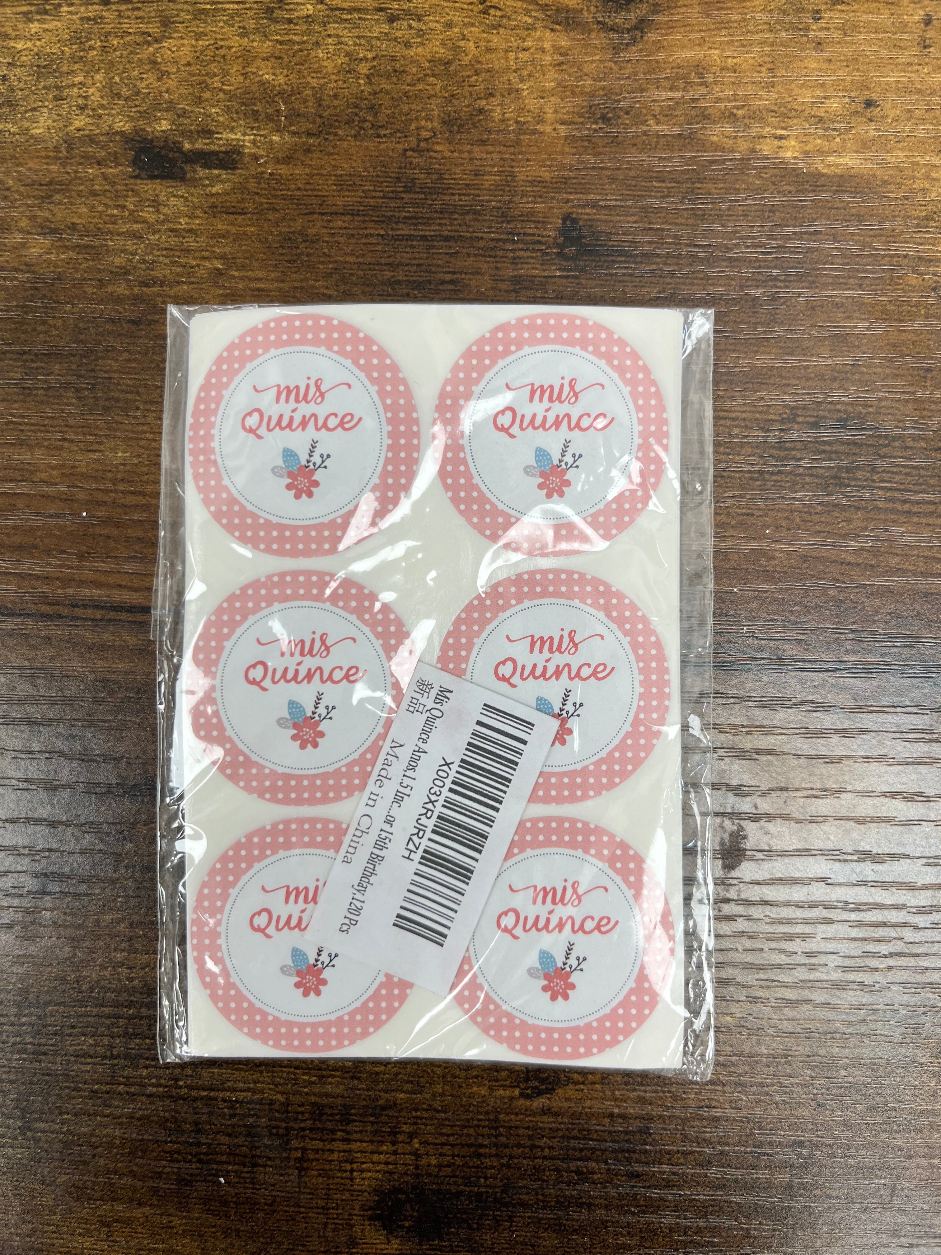 New 120 Piece Mis Quince Party Favor Stickers