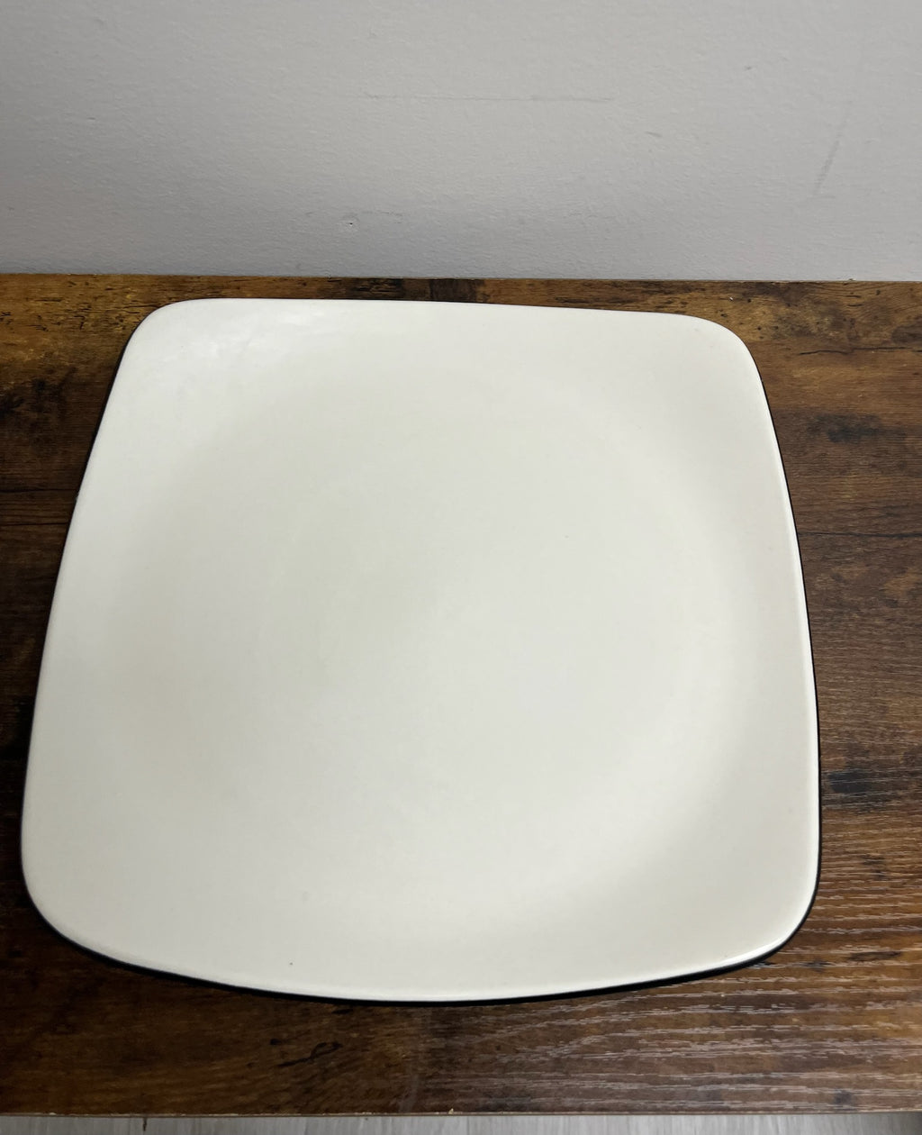 Two Square Stoneware Plates