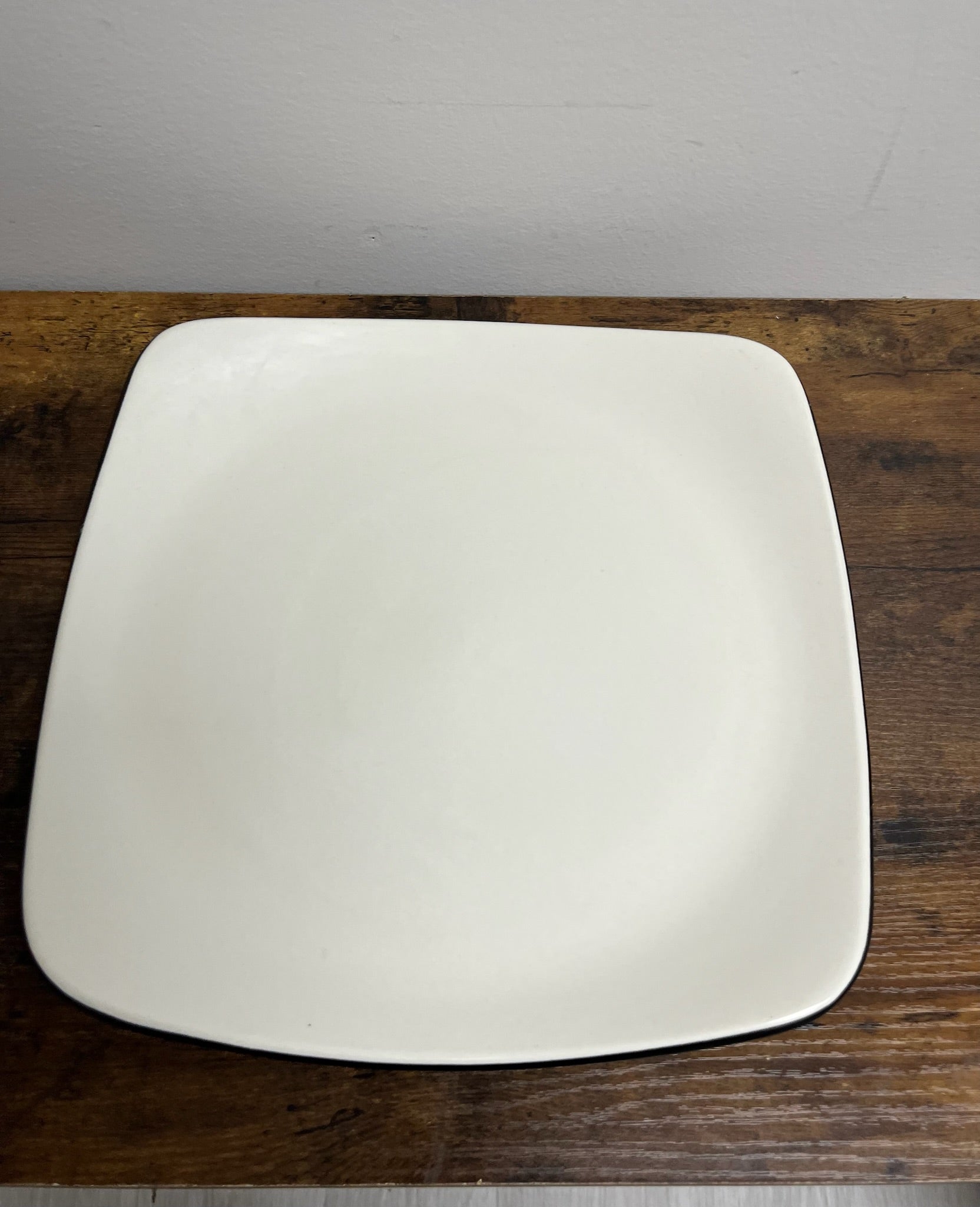 Two Square Stoneware Plates