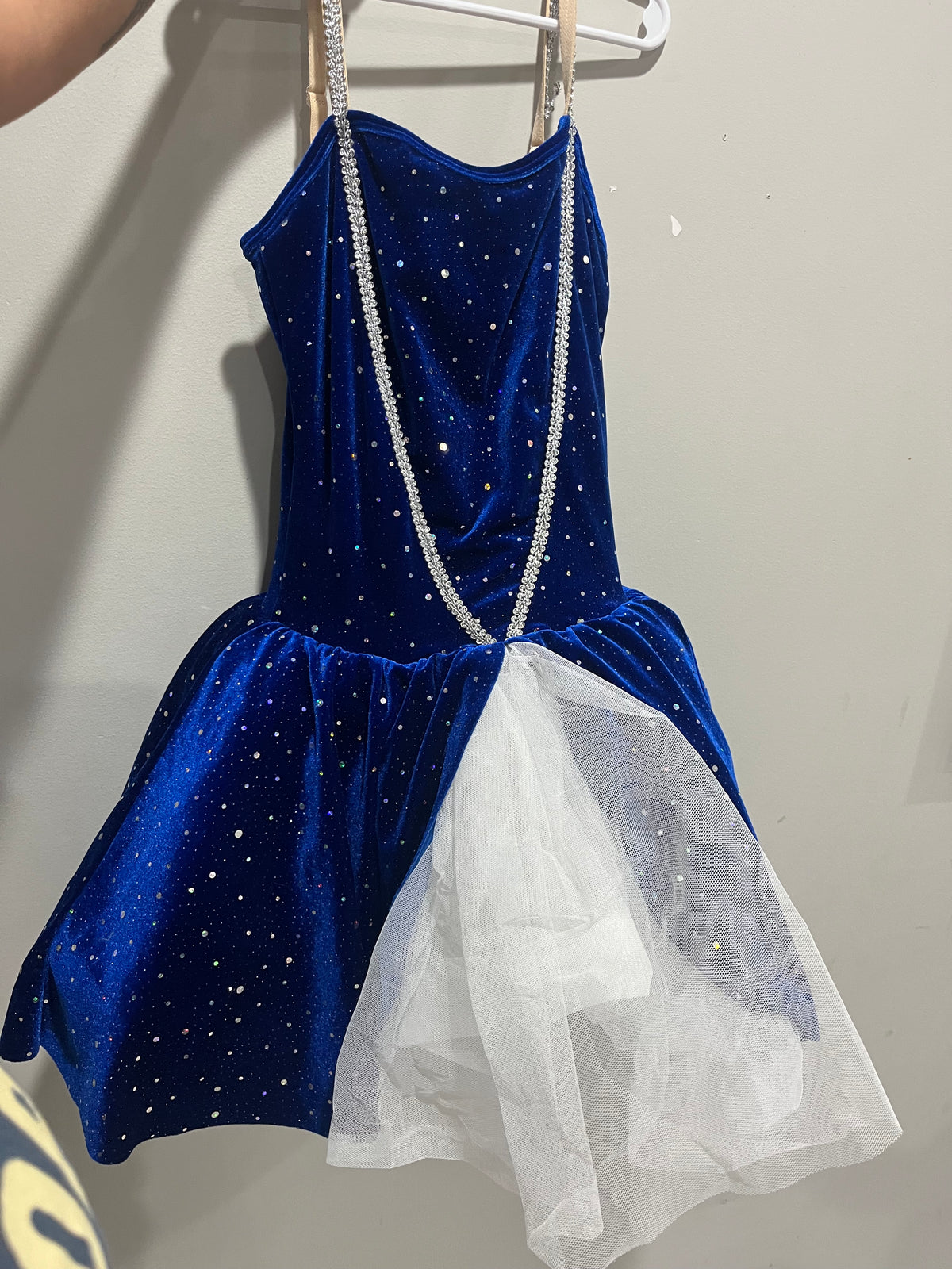 Used Women’s Blue Sparkly Dance Costume Dress