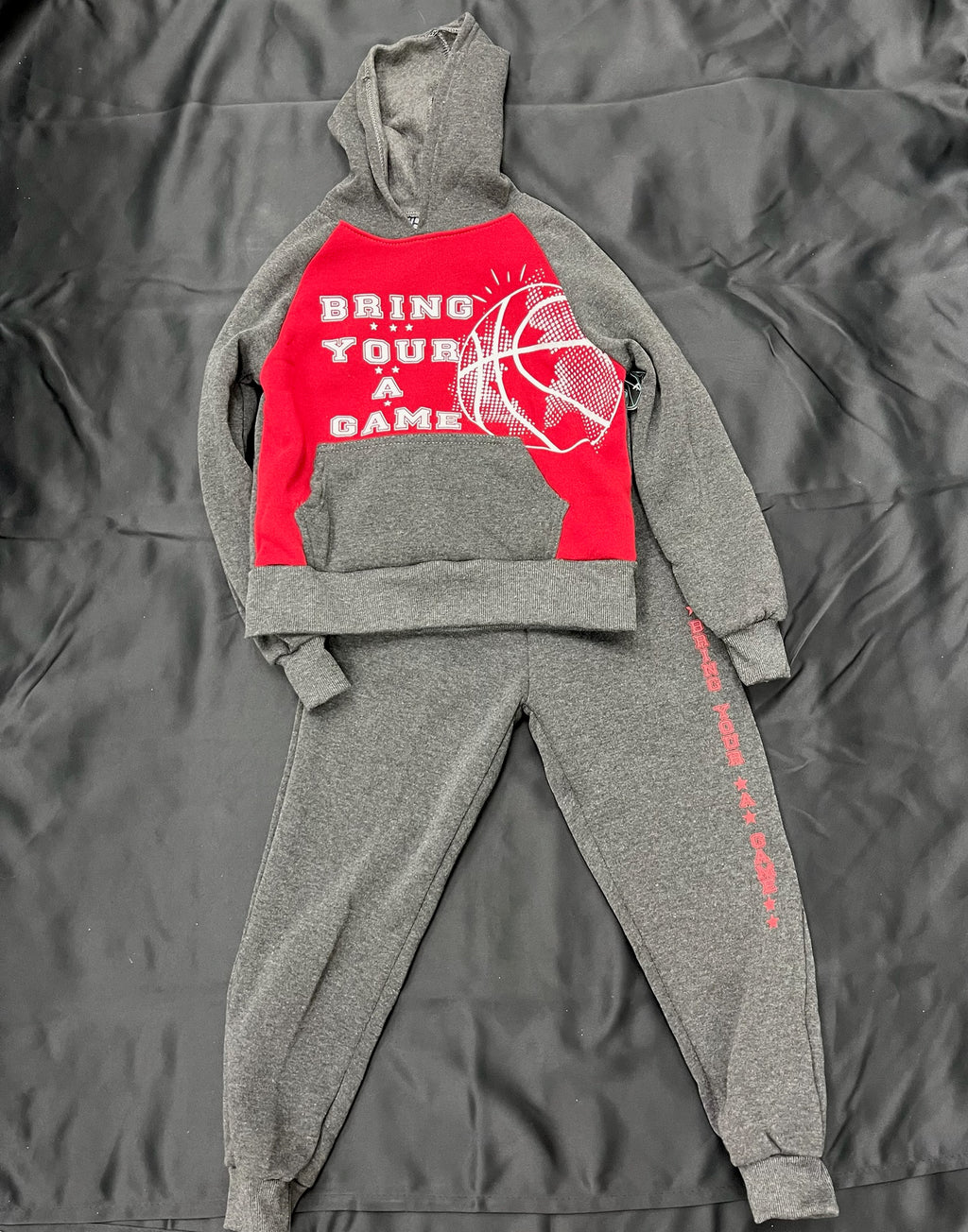 Boys Two Piece Grey Bring Your A Game Sweatsuit