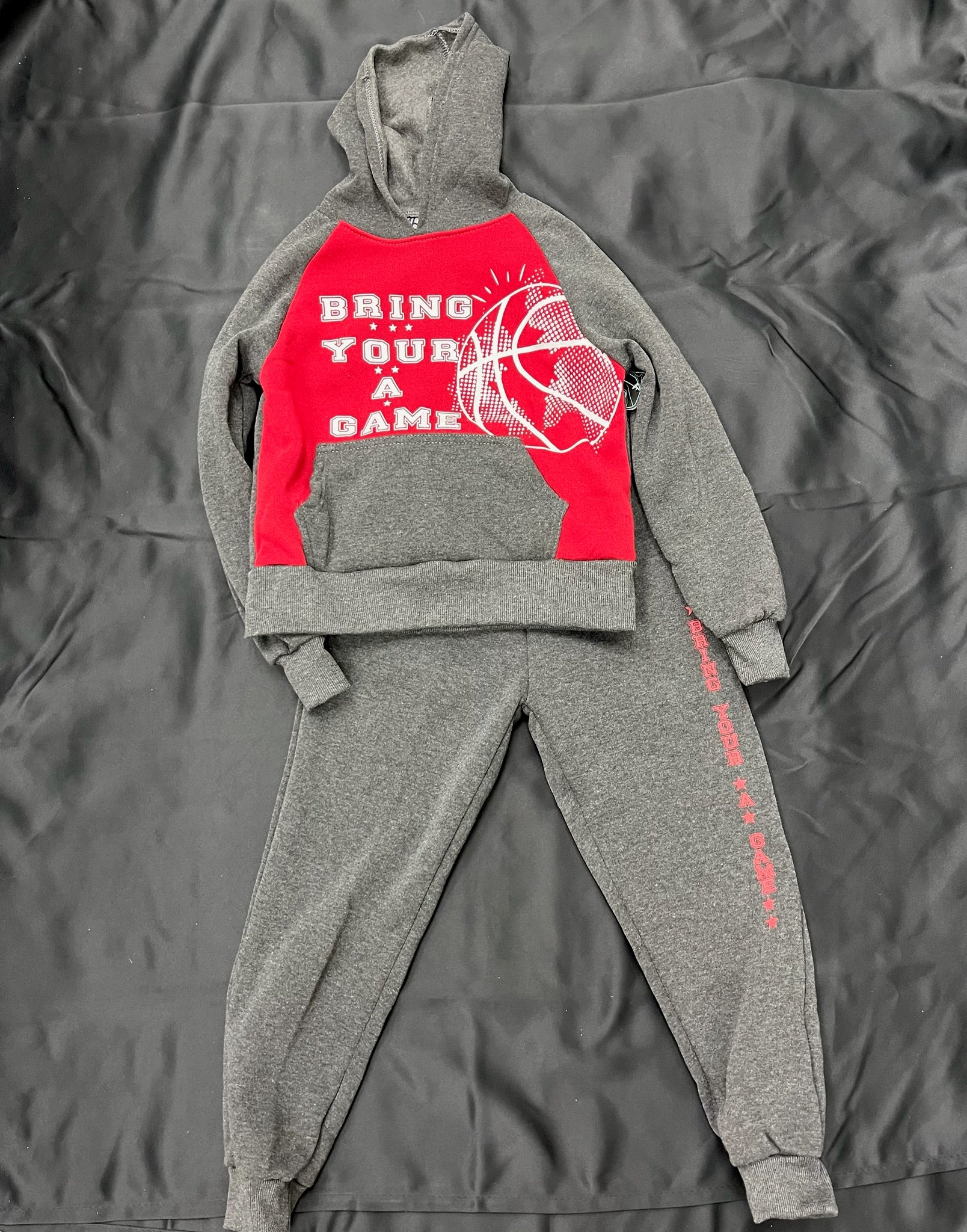 Boys Two Piece Grey Bring Your A Game Sweatsuit
