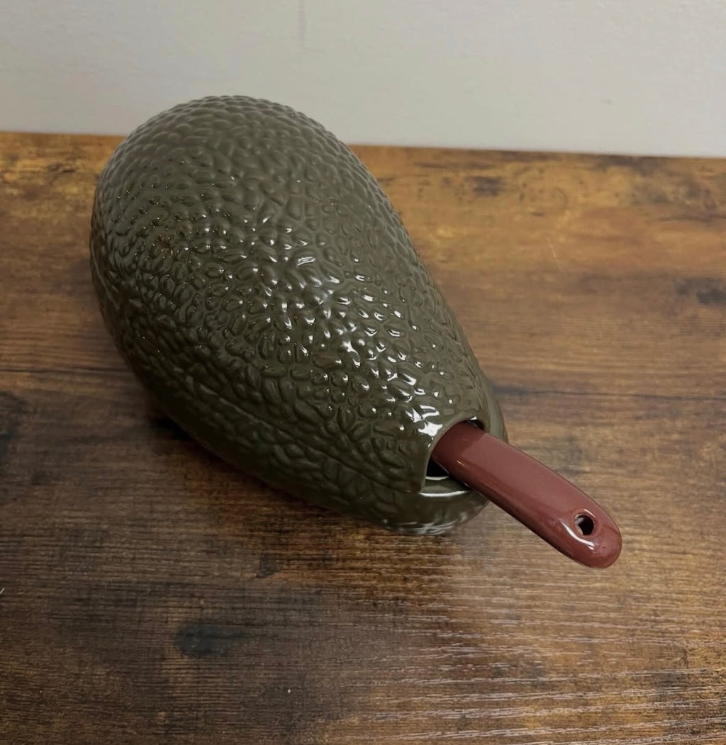 Used Ceramic Avocado Shaped 3 Piece Serving Dish