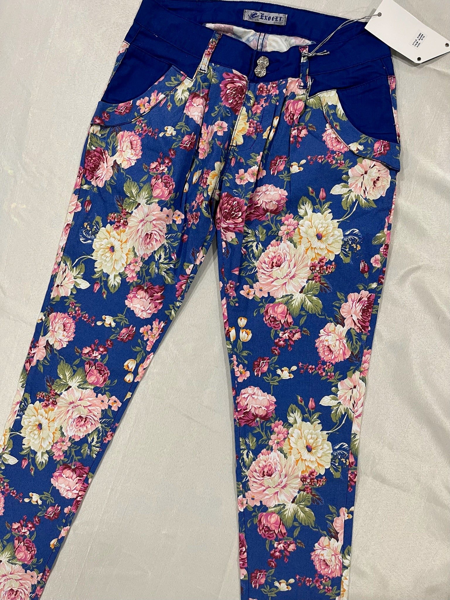 Women’s Blue Floral Pants image 1