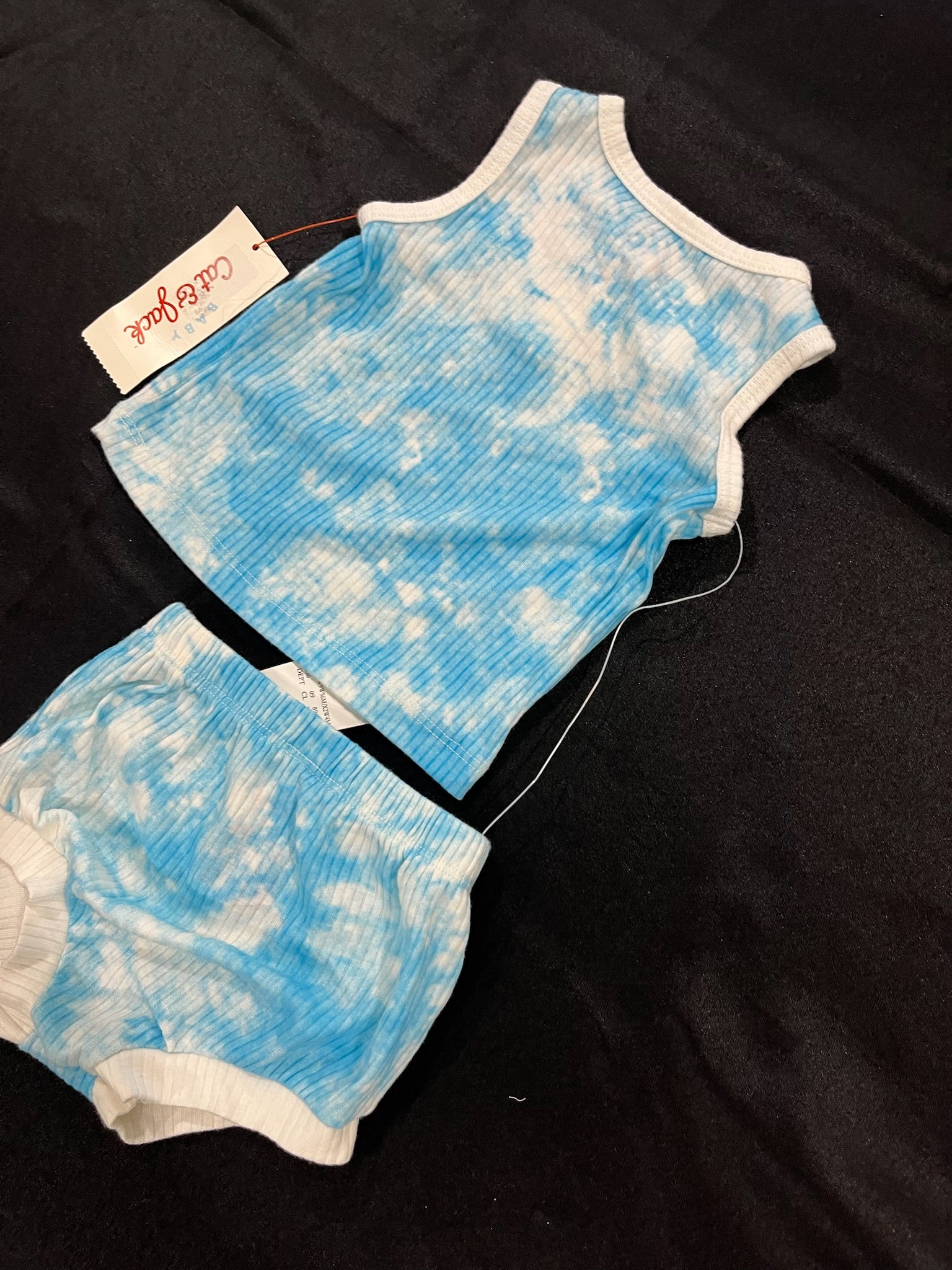 Baby Boy Blue Tie Dye Two Piece Set image 3