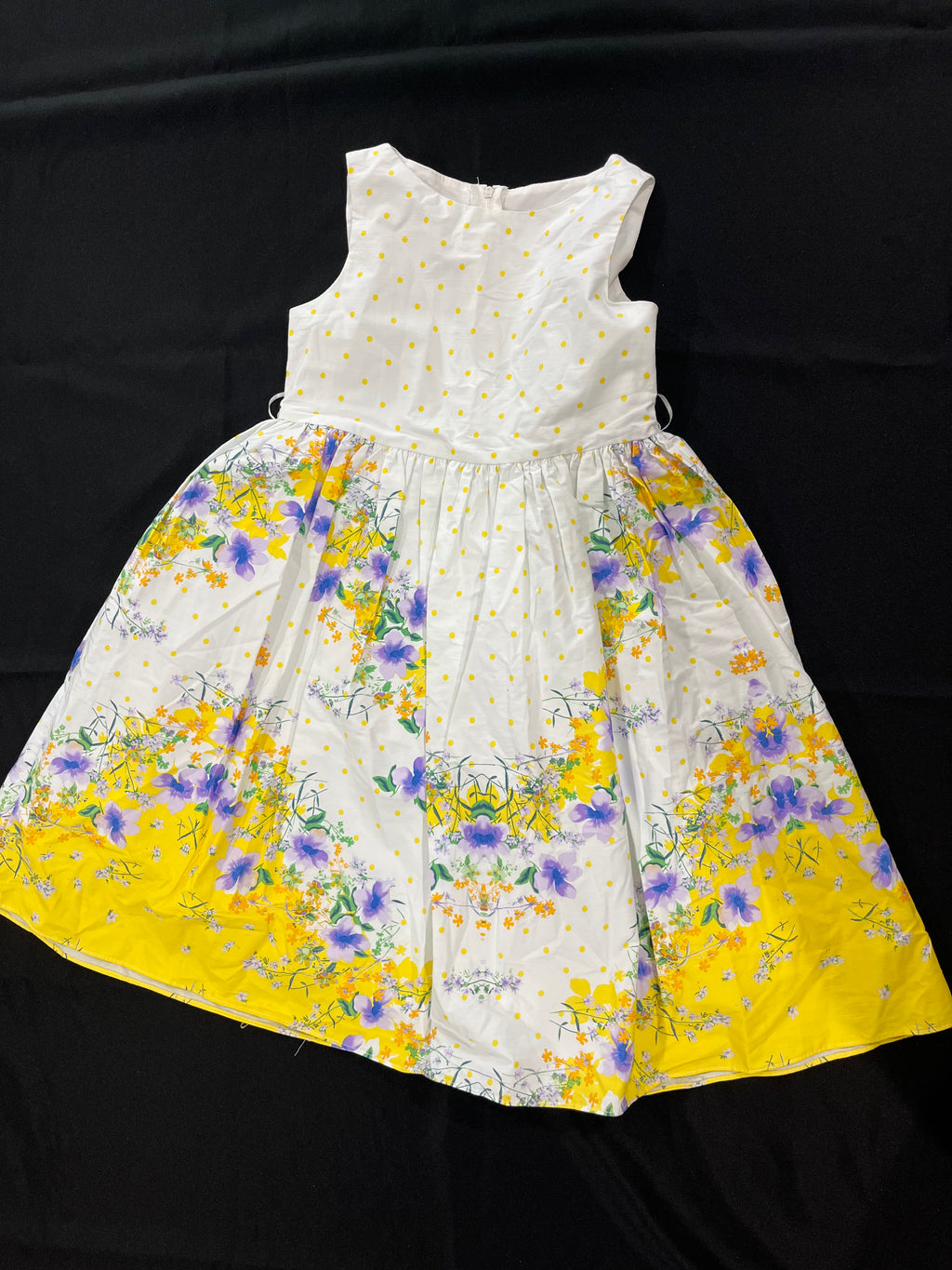 Yellow White Summer Dress image 0