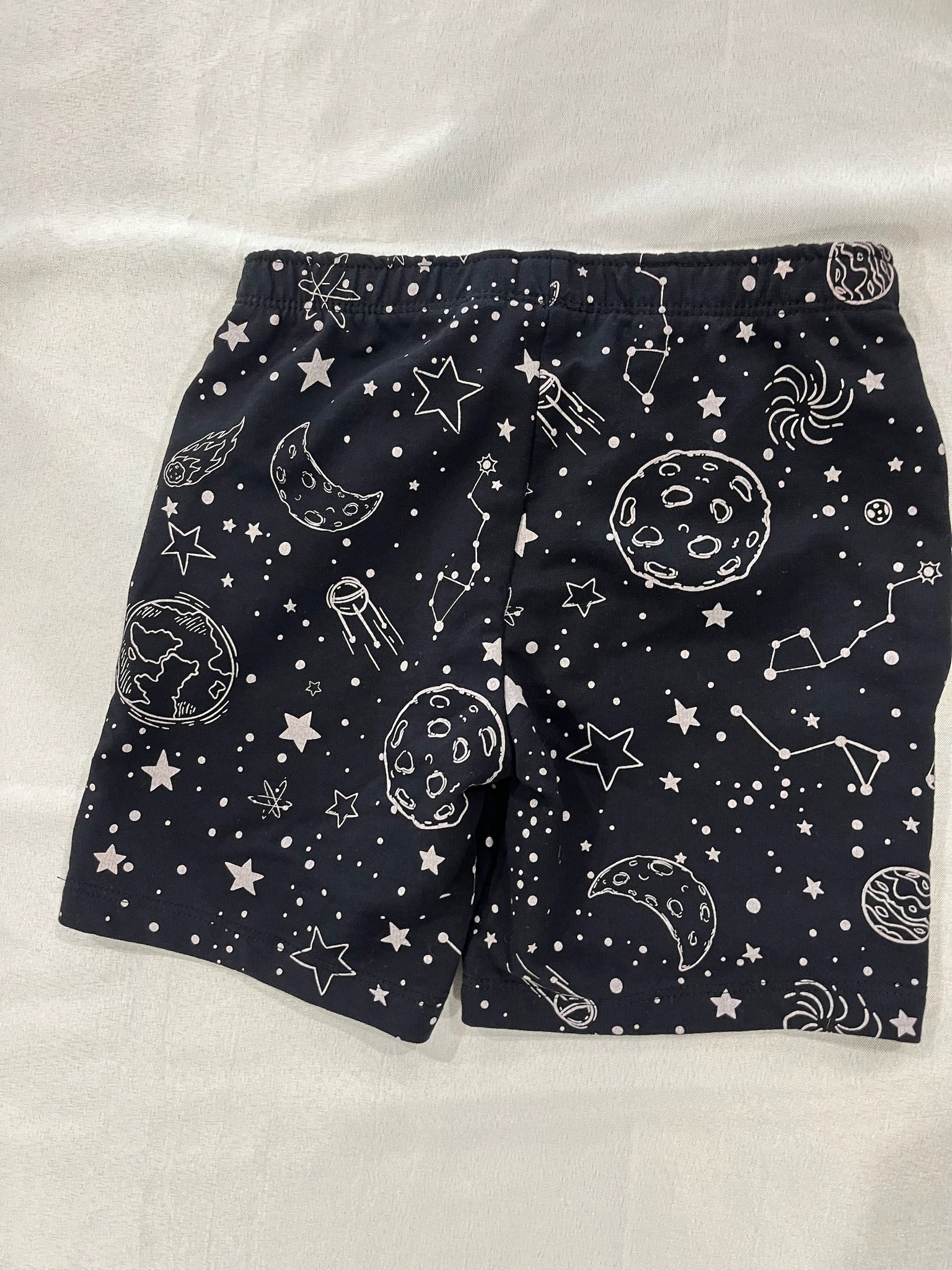 Children’s Black Space Shorts With Pockets image 2