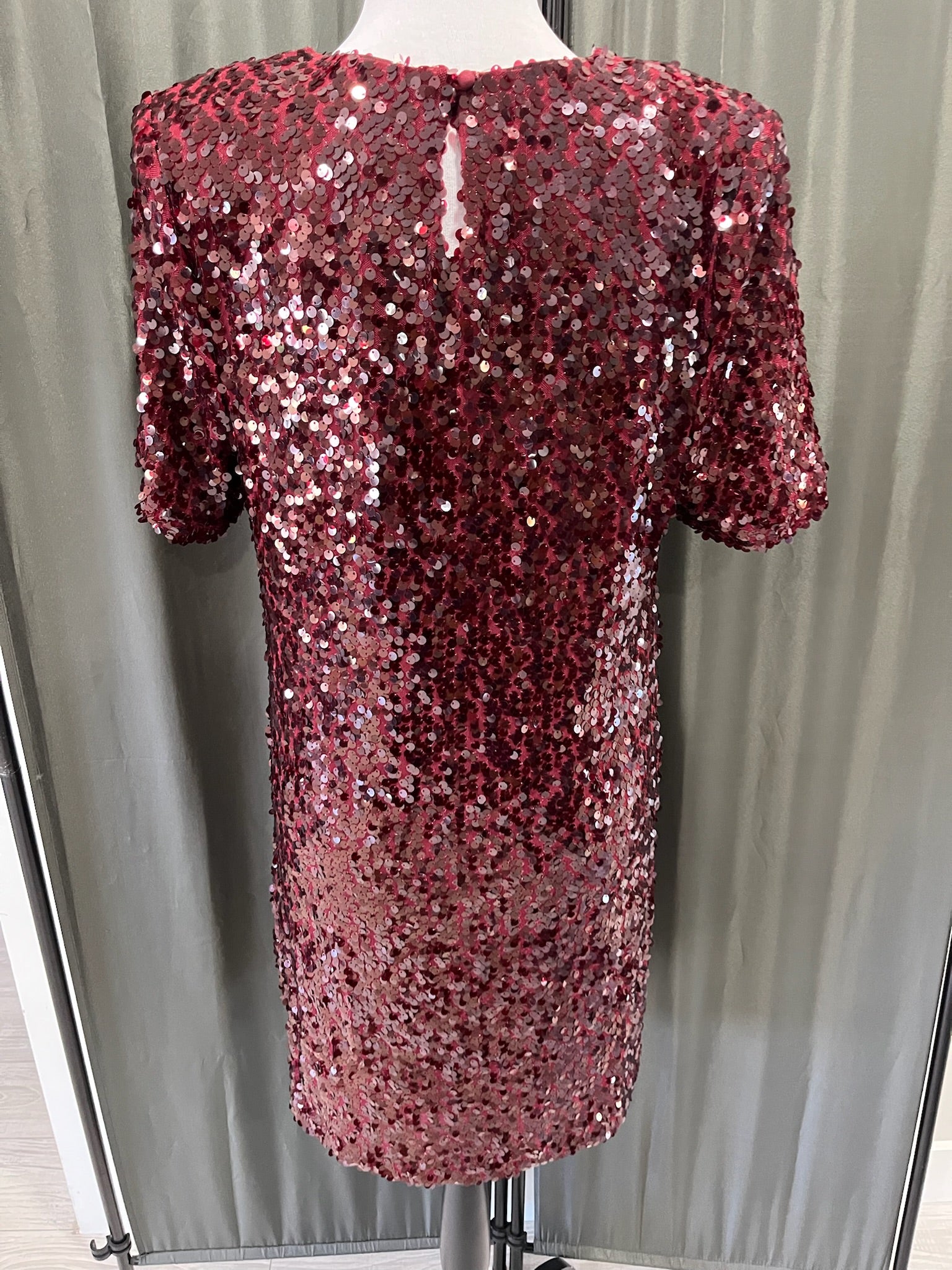 Women’s Burgundy Sequin Dress image 2