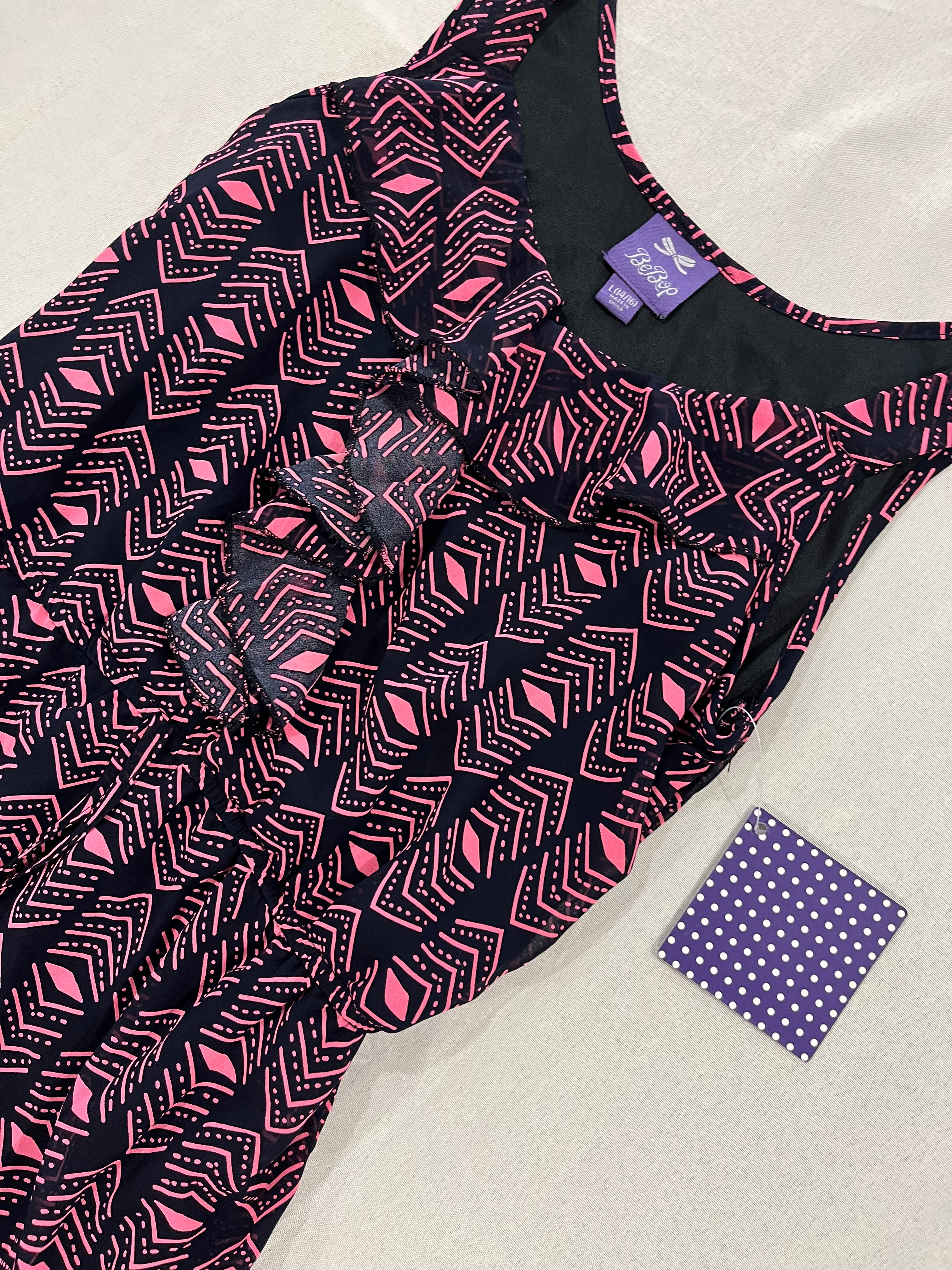 Black & Pink Boho Dress image 1