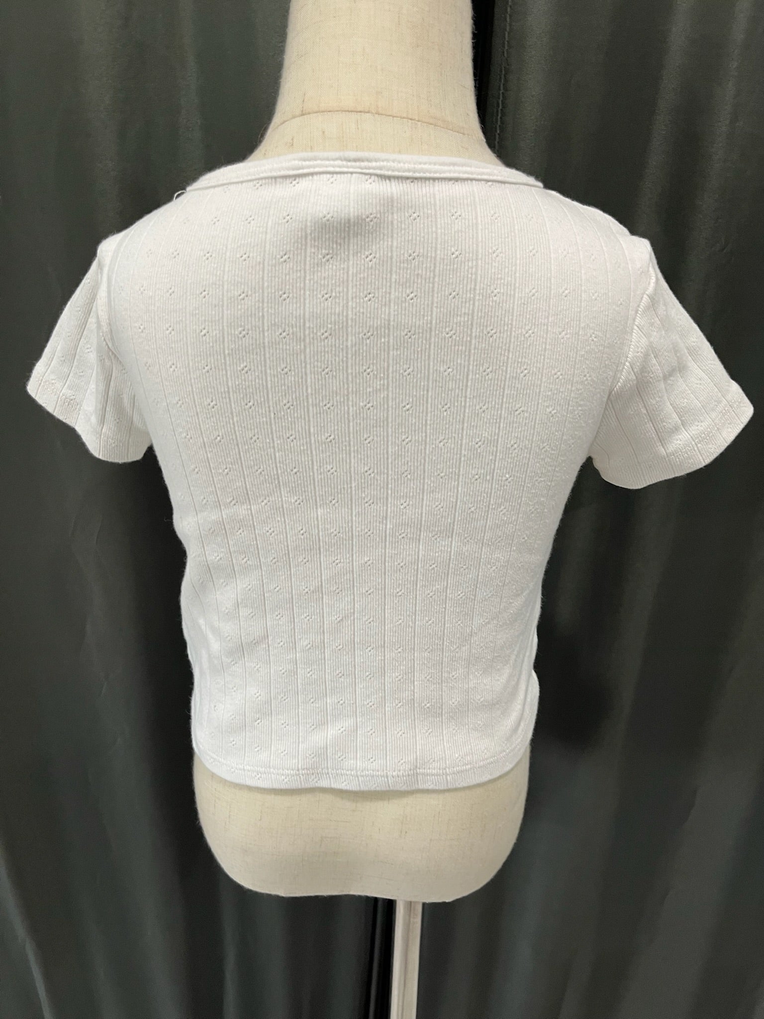 Girls White Button Up Shirt image 2