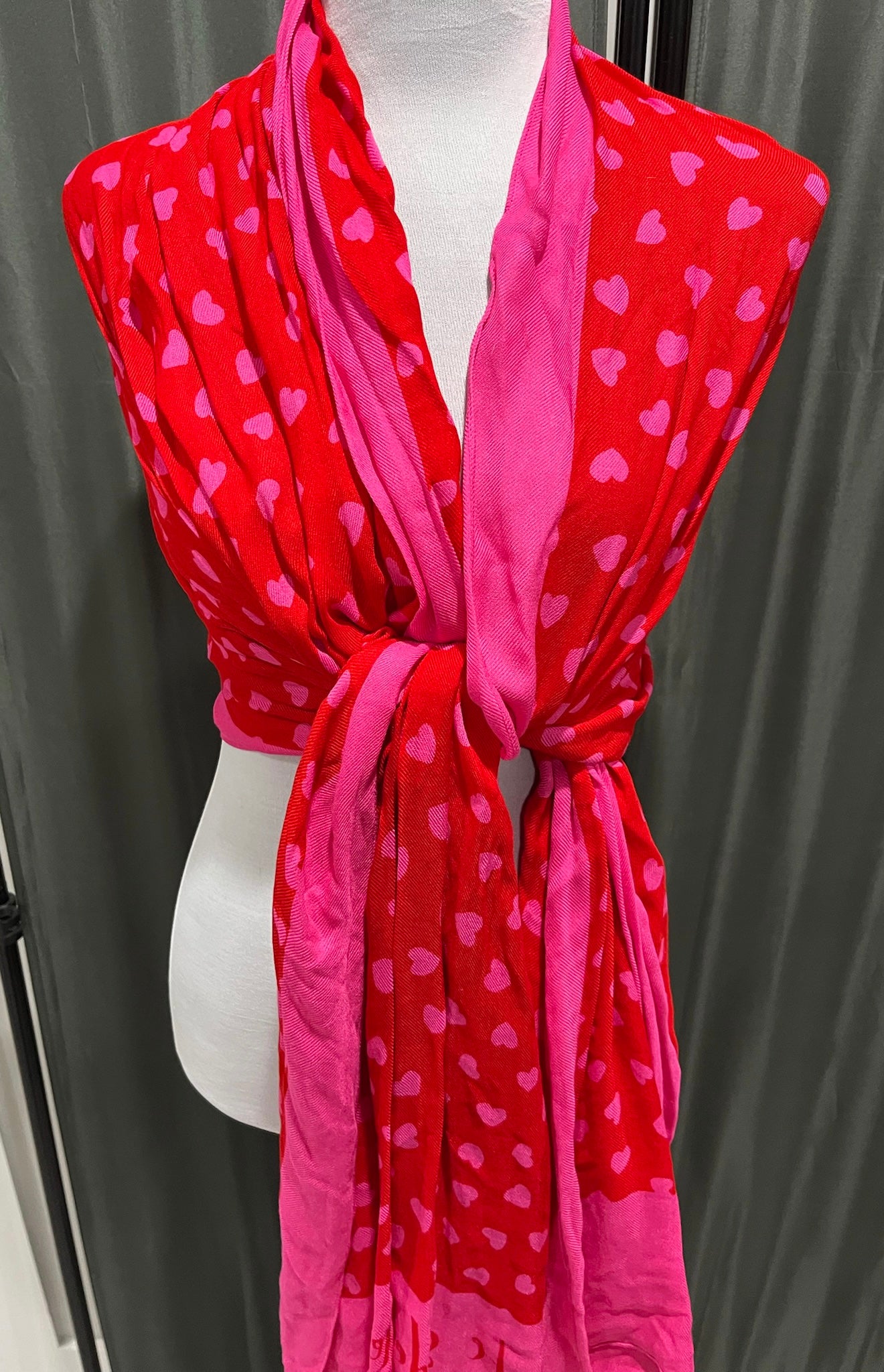 Pink & Red Heart Scarf image 0