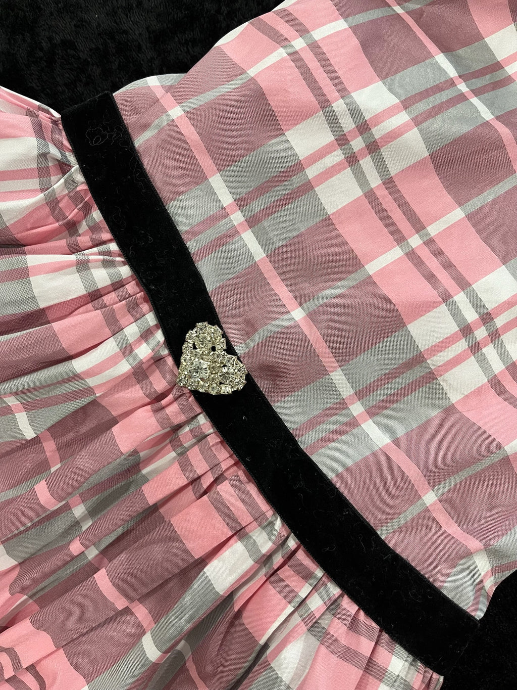 Girls Pink Checkered Dress image 2