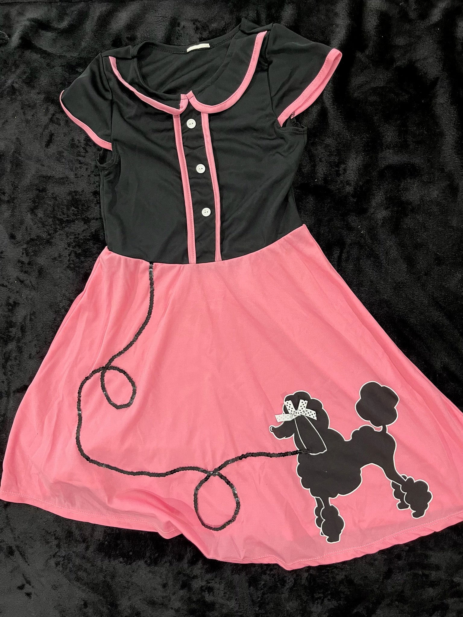 Girls Pink Lady Jacket & 50s Outfit Costume Set image 6