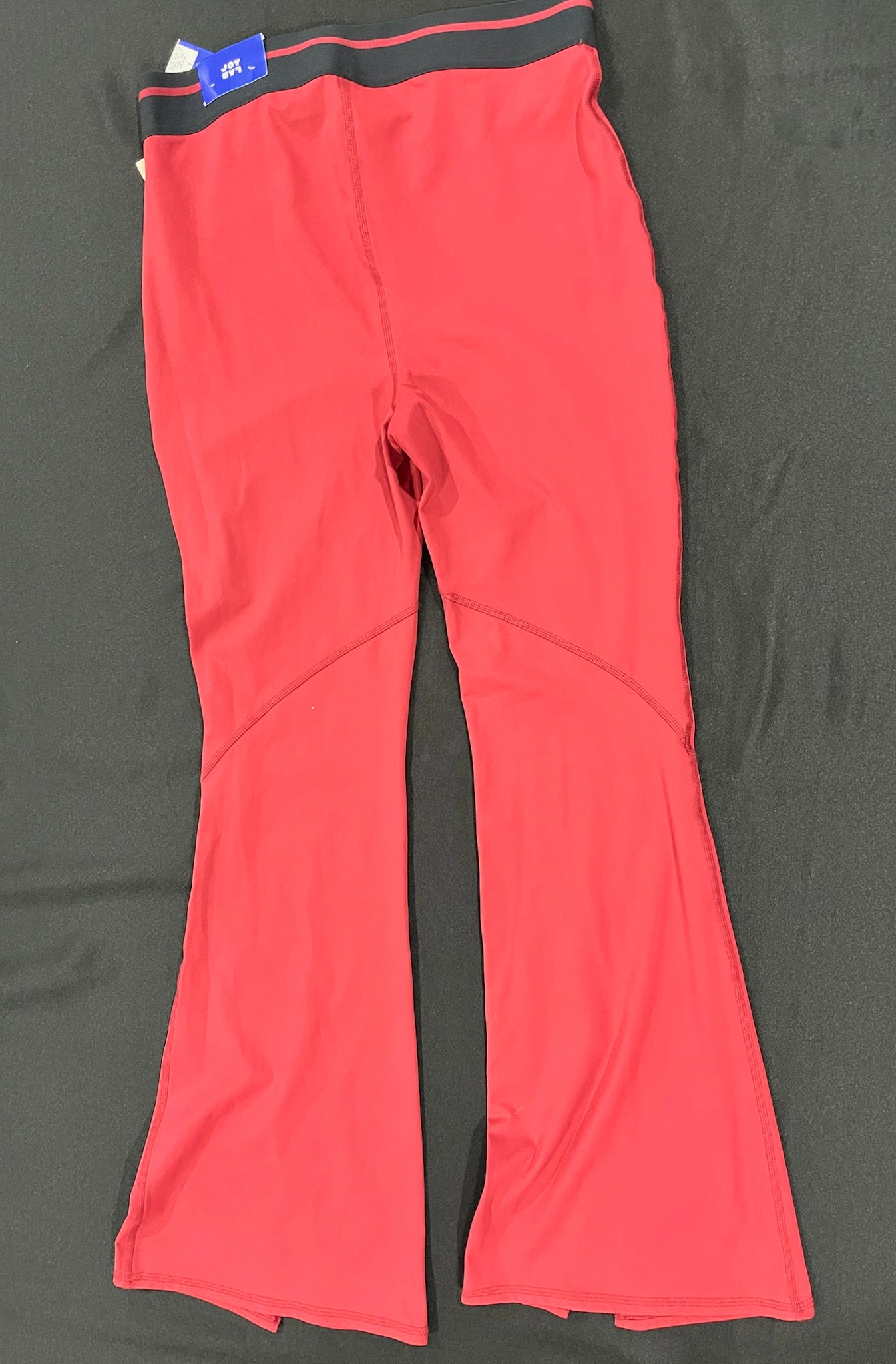 Red High Rise Workout Pants image 3