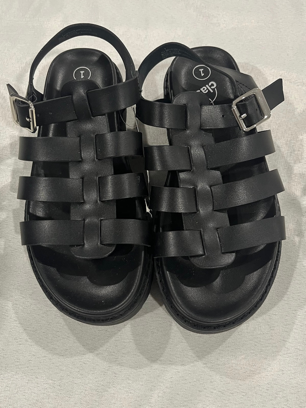 Girls Youth Black Platform Sandals image 0