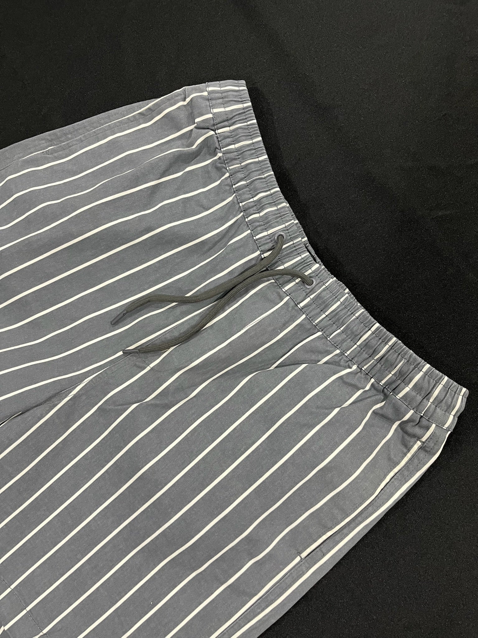 Men’s Grey Striped Shorts image 1