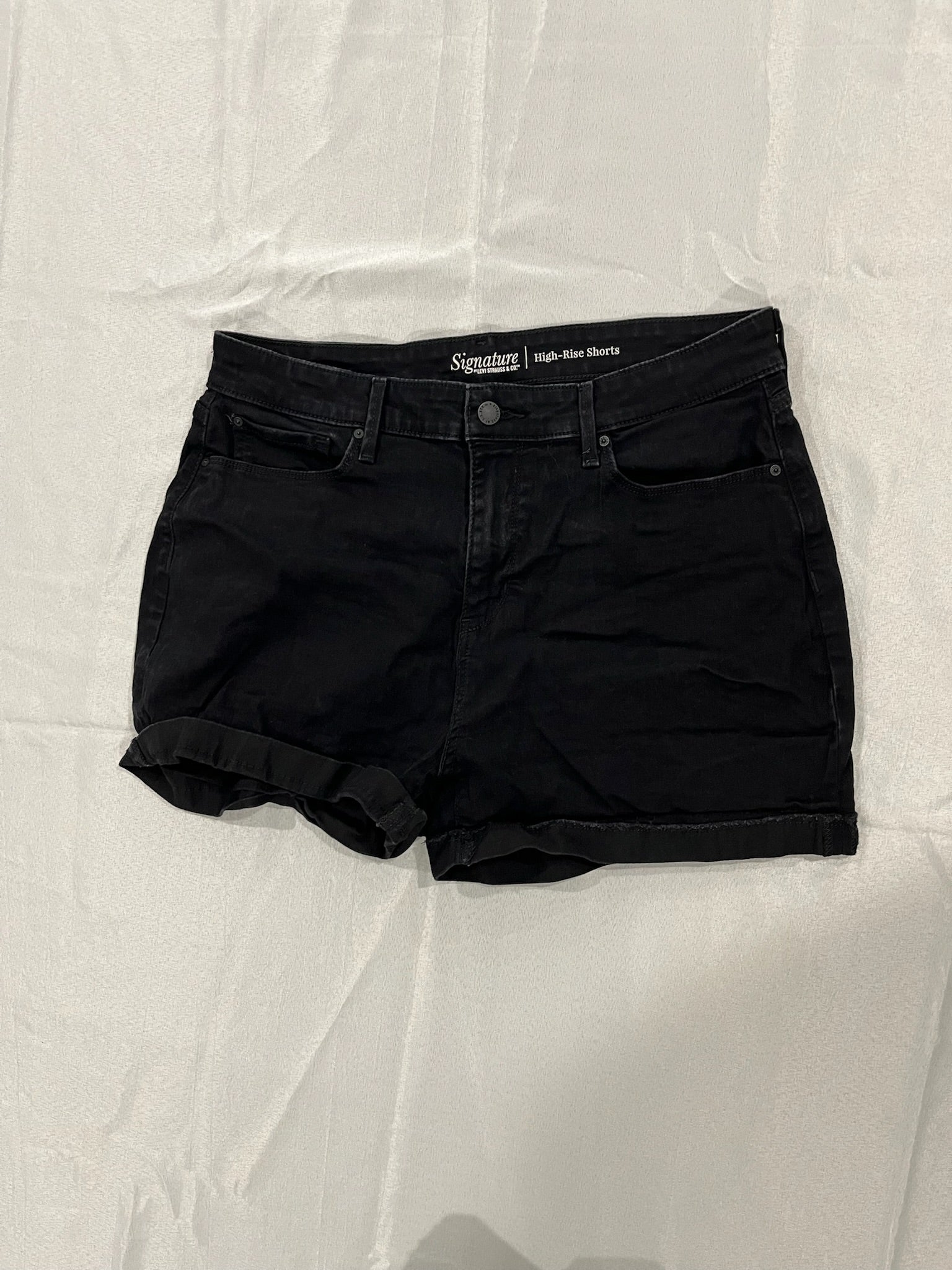 Women’s Black Jean Shorts image 0