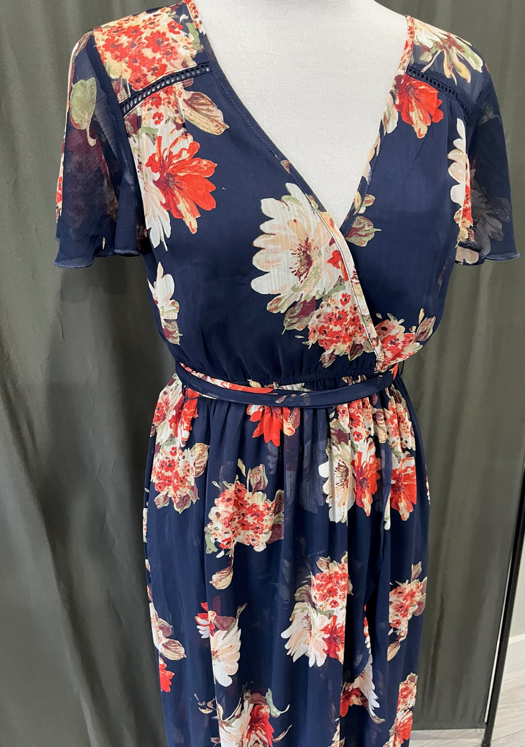 Women’s Blue Floral Dress image 1