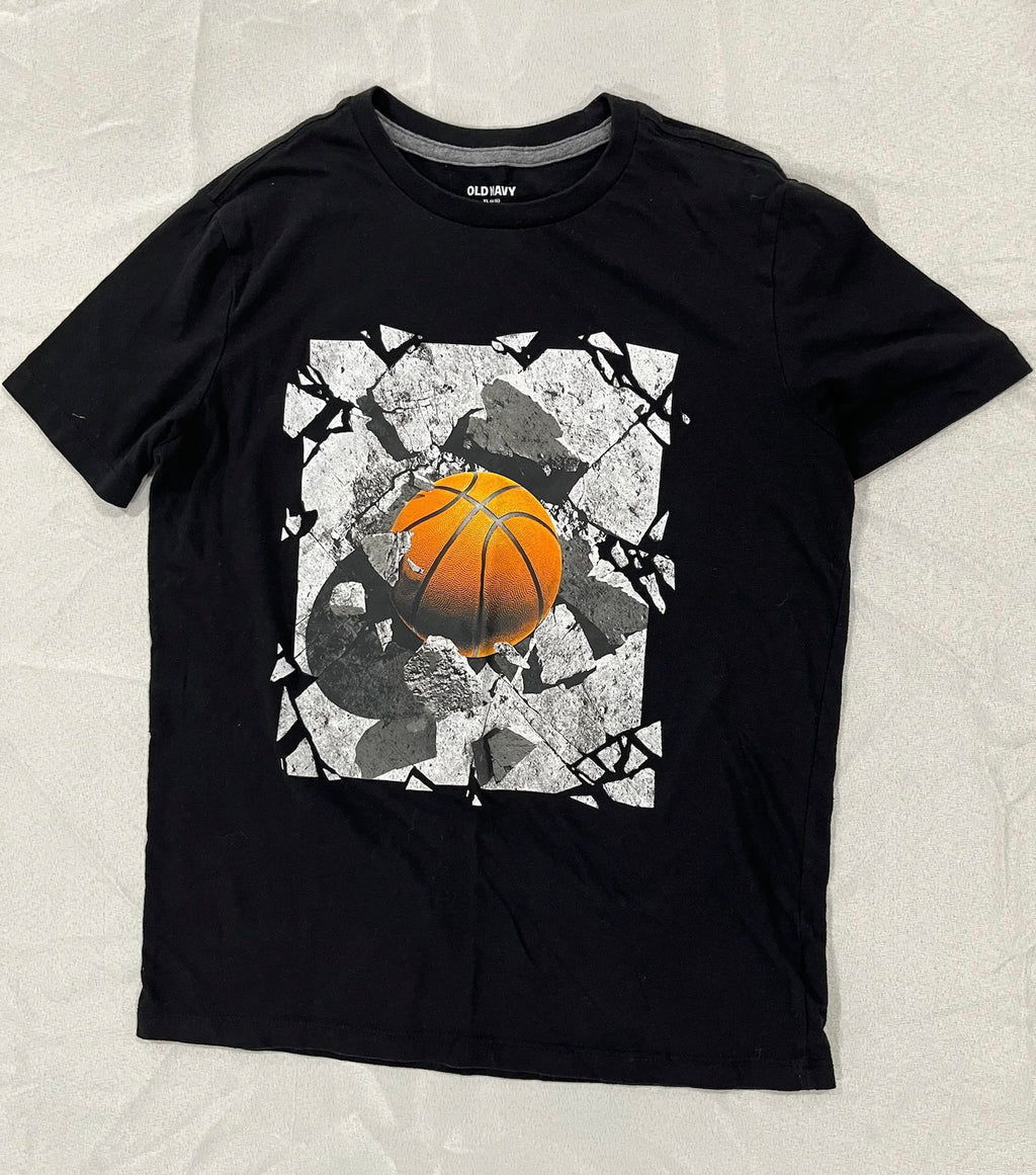 Boys Black Basketball Shirt image 2
