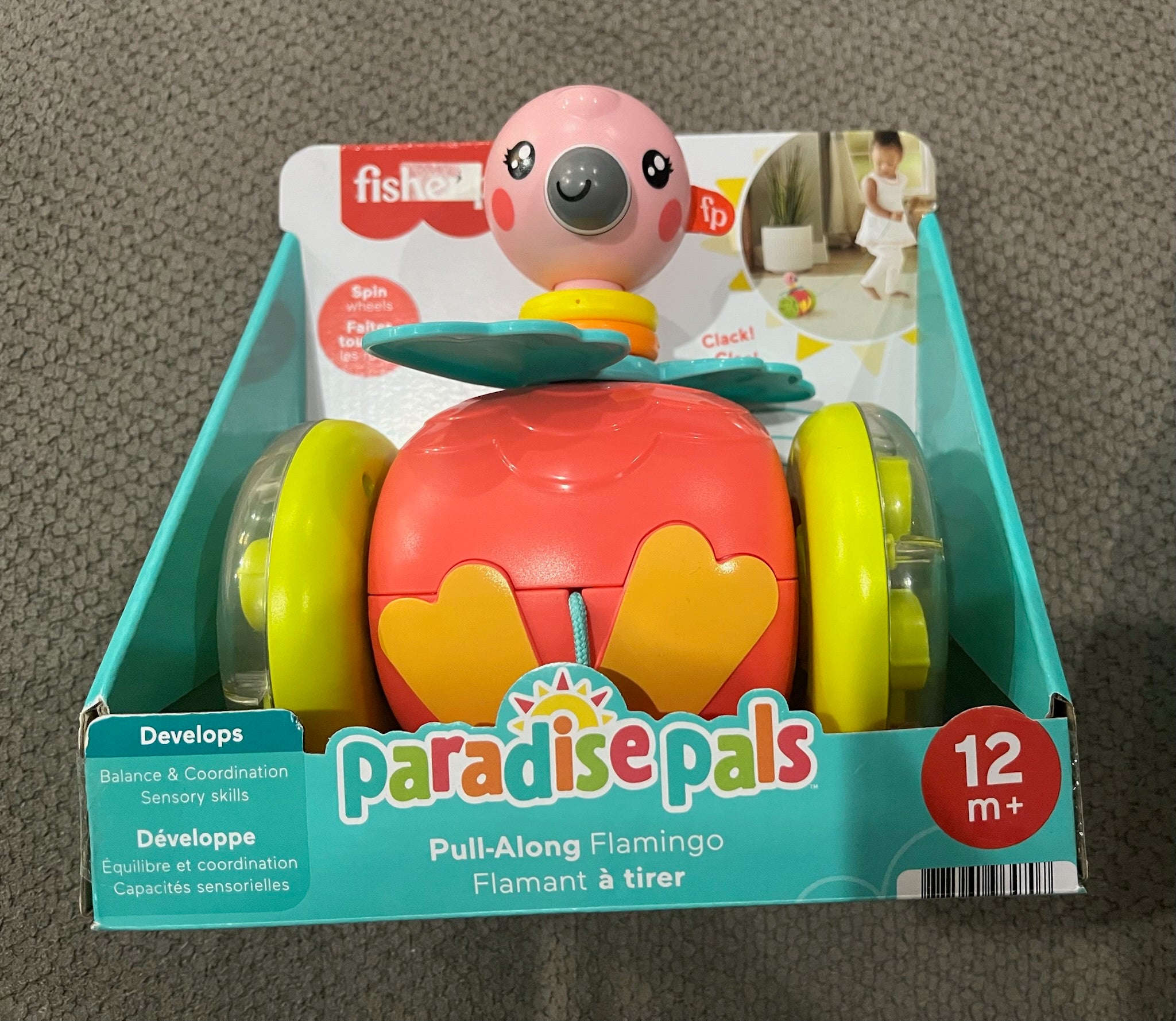 Paradise Pals Pull-Along Flamingo Toy image 1