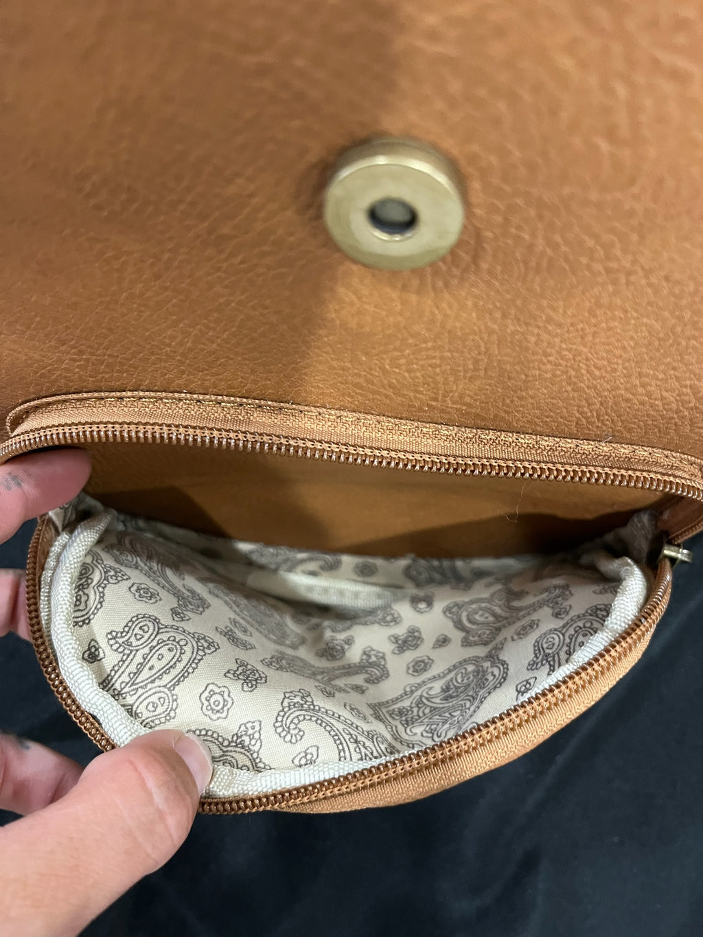 Vintage Brown Backpack Purse image 5