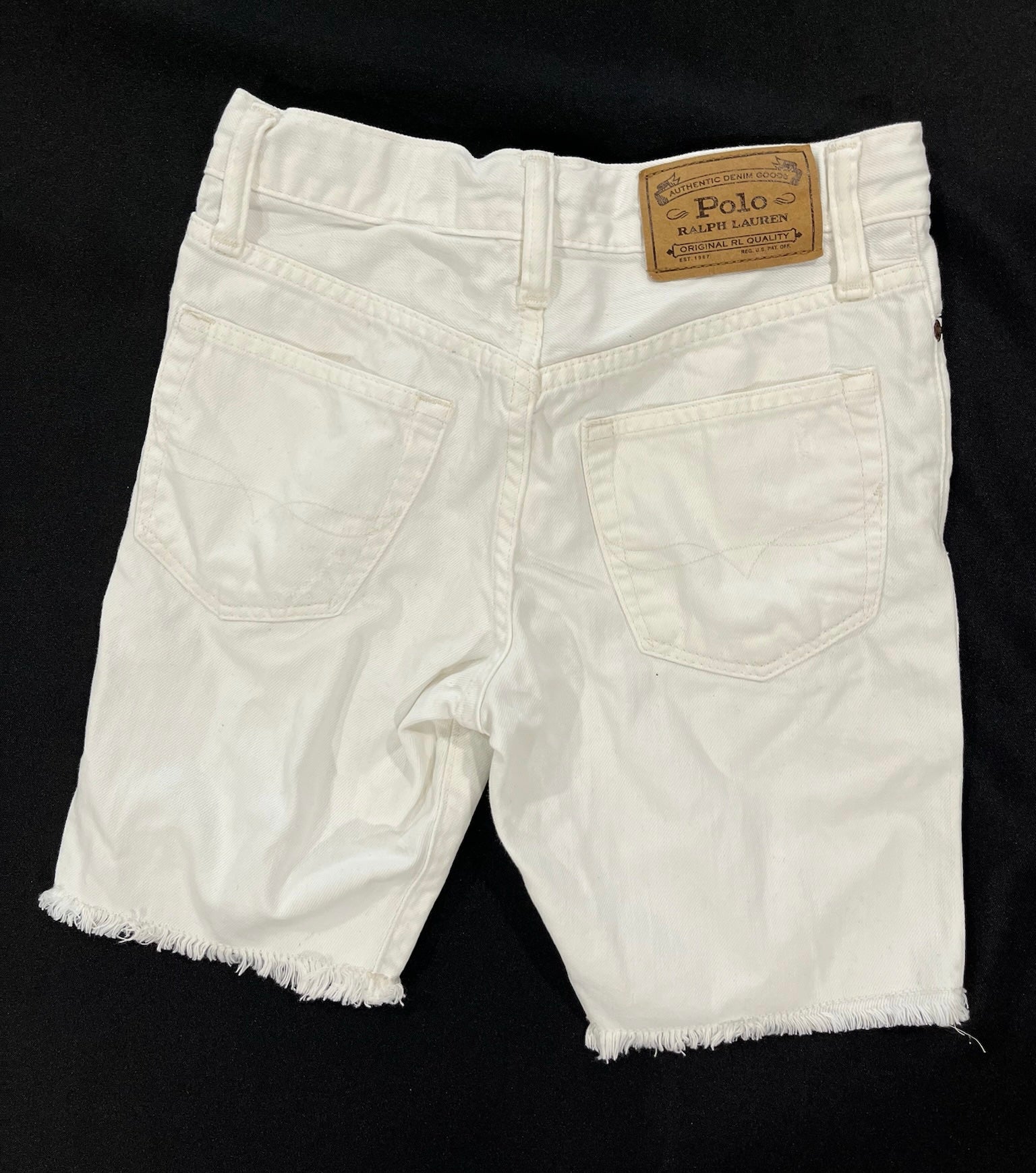 Boys White Jean Shorts image 1