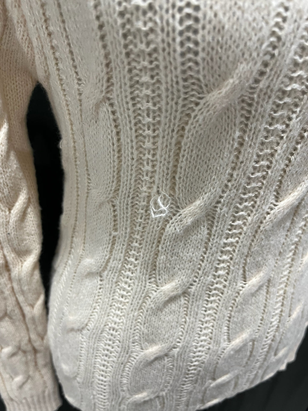 Cream Knitted Long Sleeve Shirt image 1