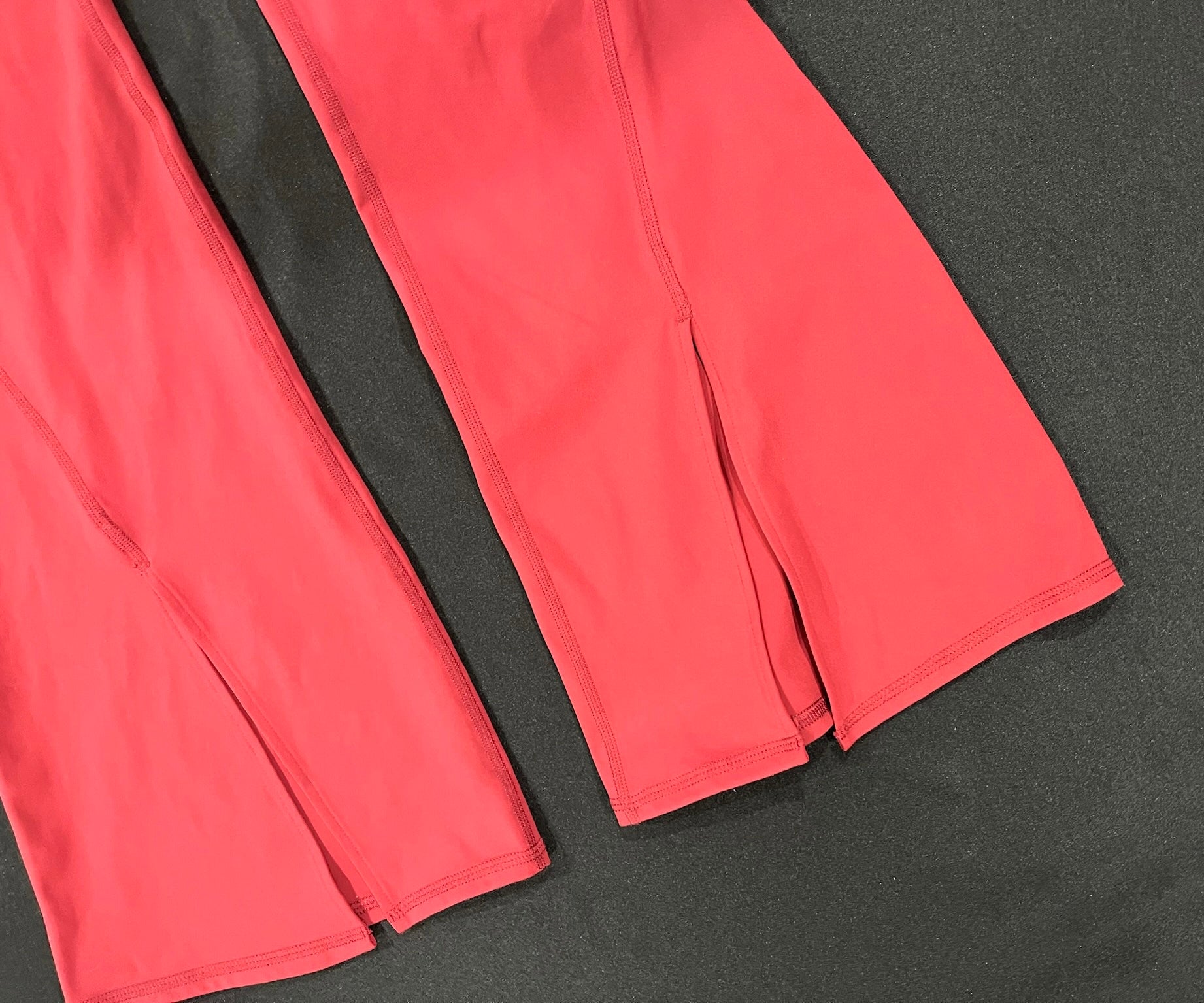 Red High Rise Workout Pants image 1