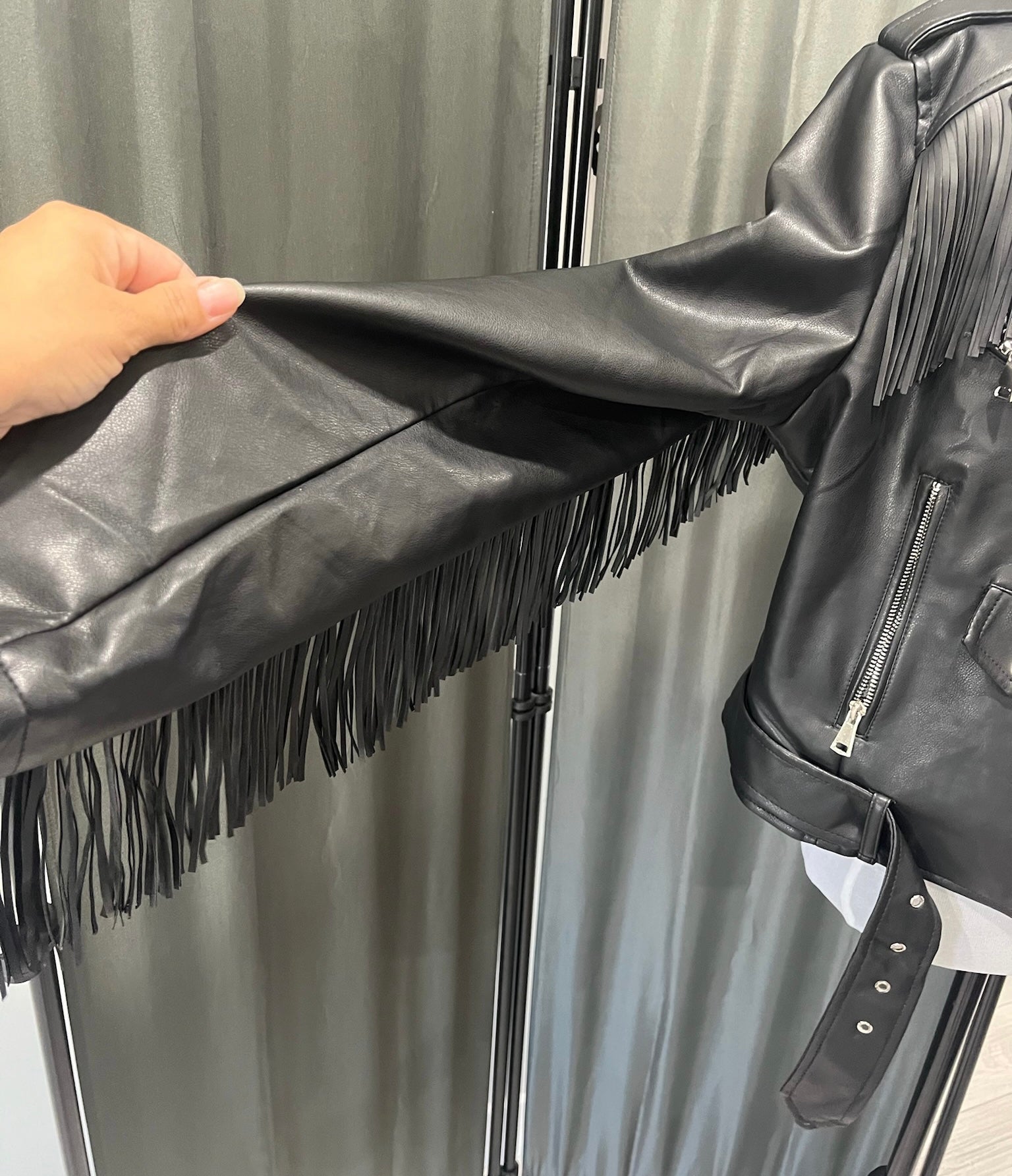 Black Jacket With Fringe image 1