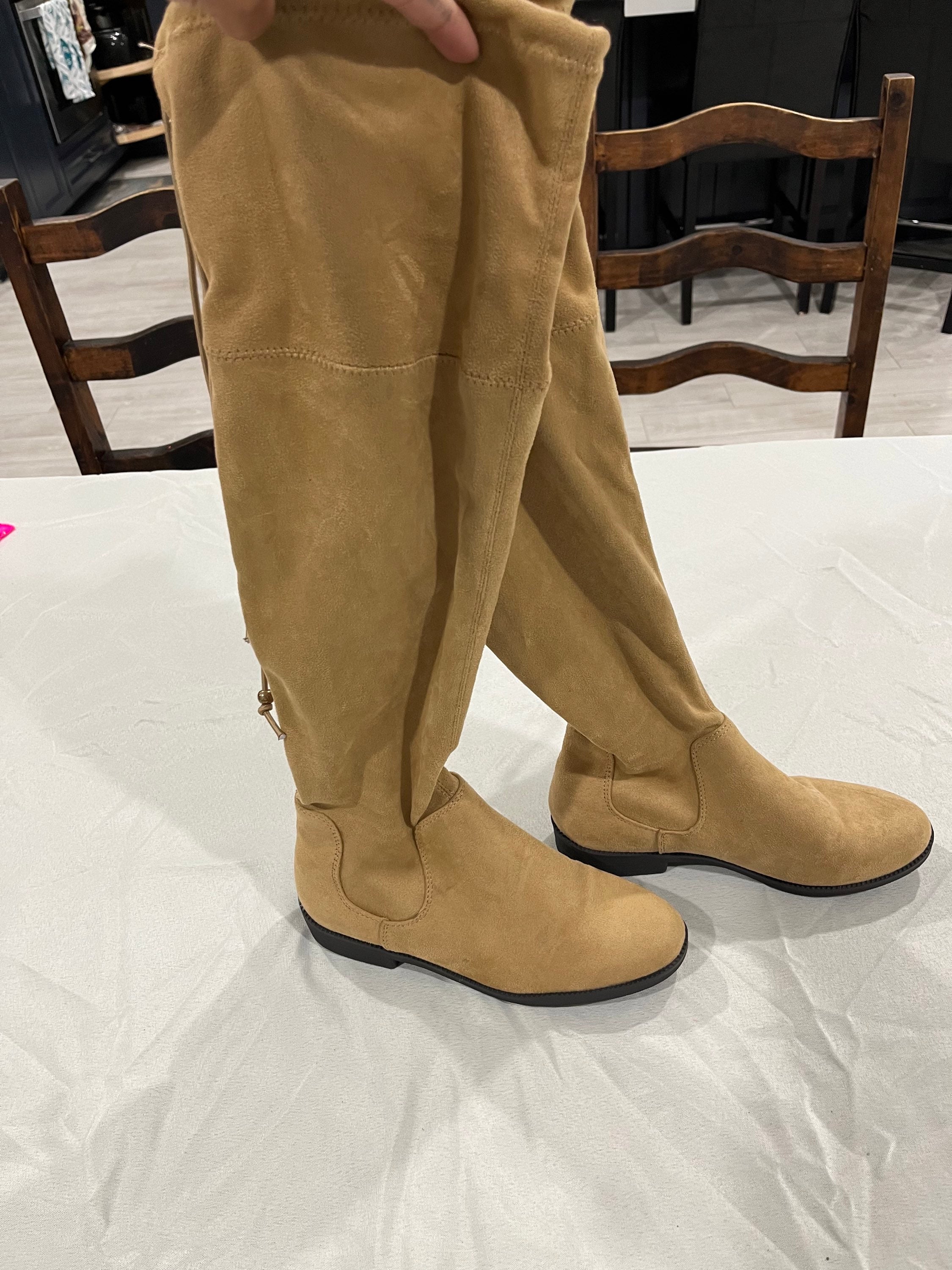 Tan Knee High Boots image 3