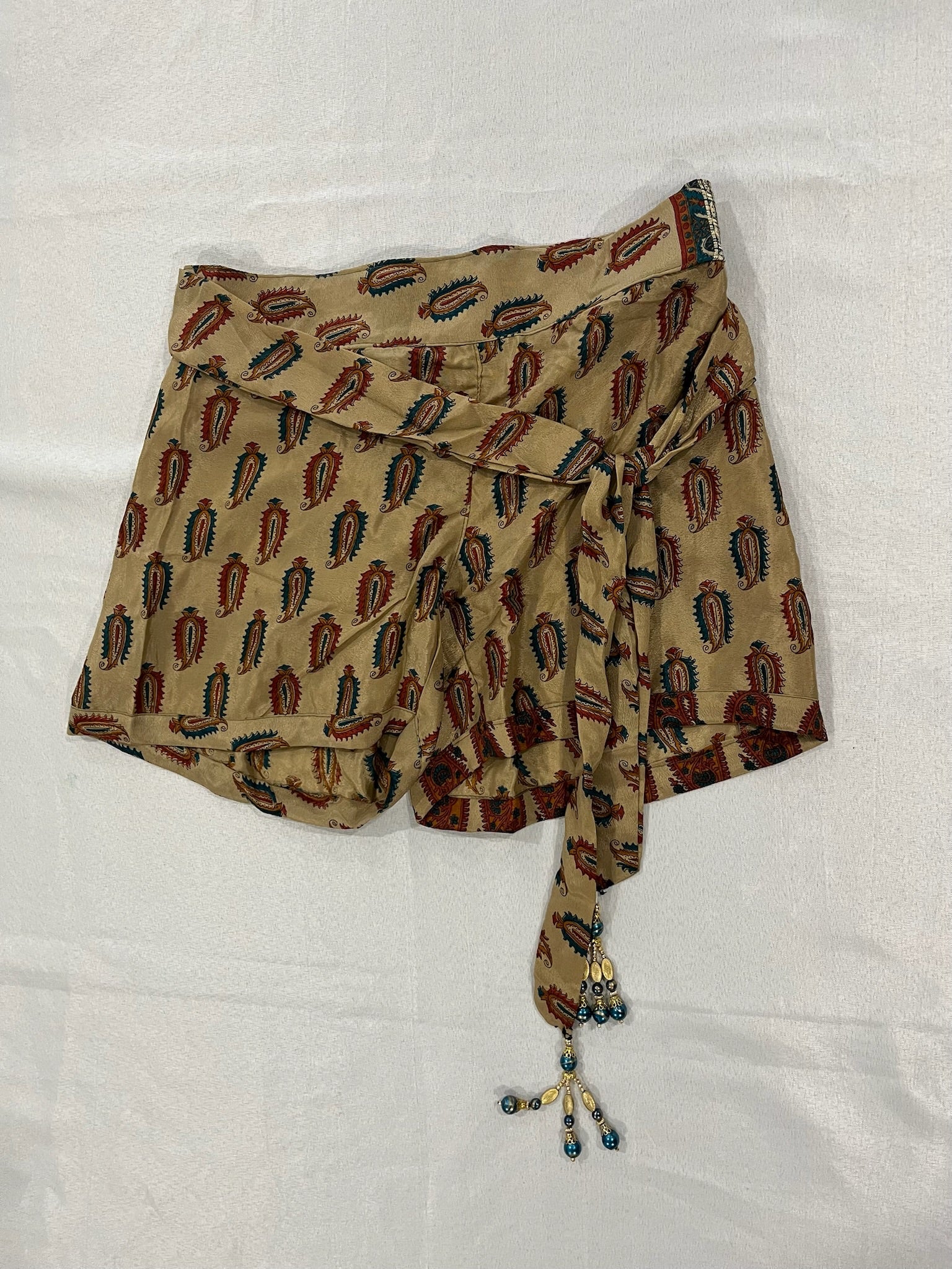 Women’s Shorts With Attached Beaded Waist Tie image 0