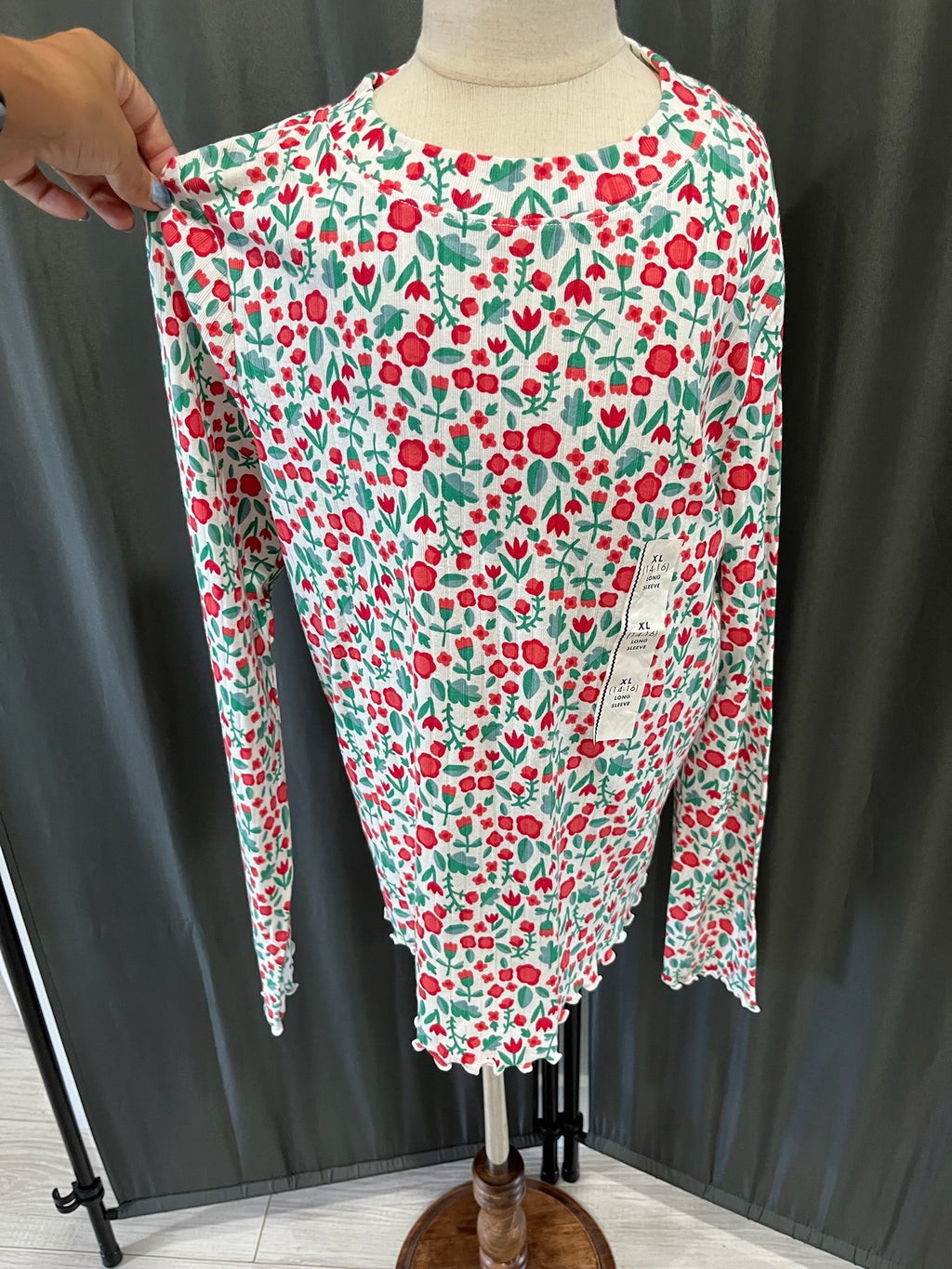 Girls Floral Long Sleeve Dress image 0