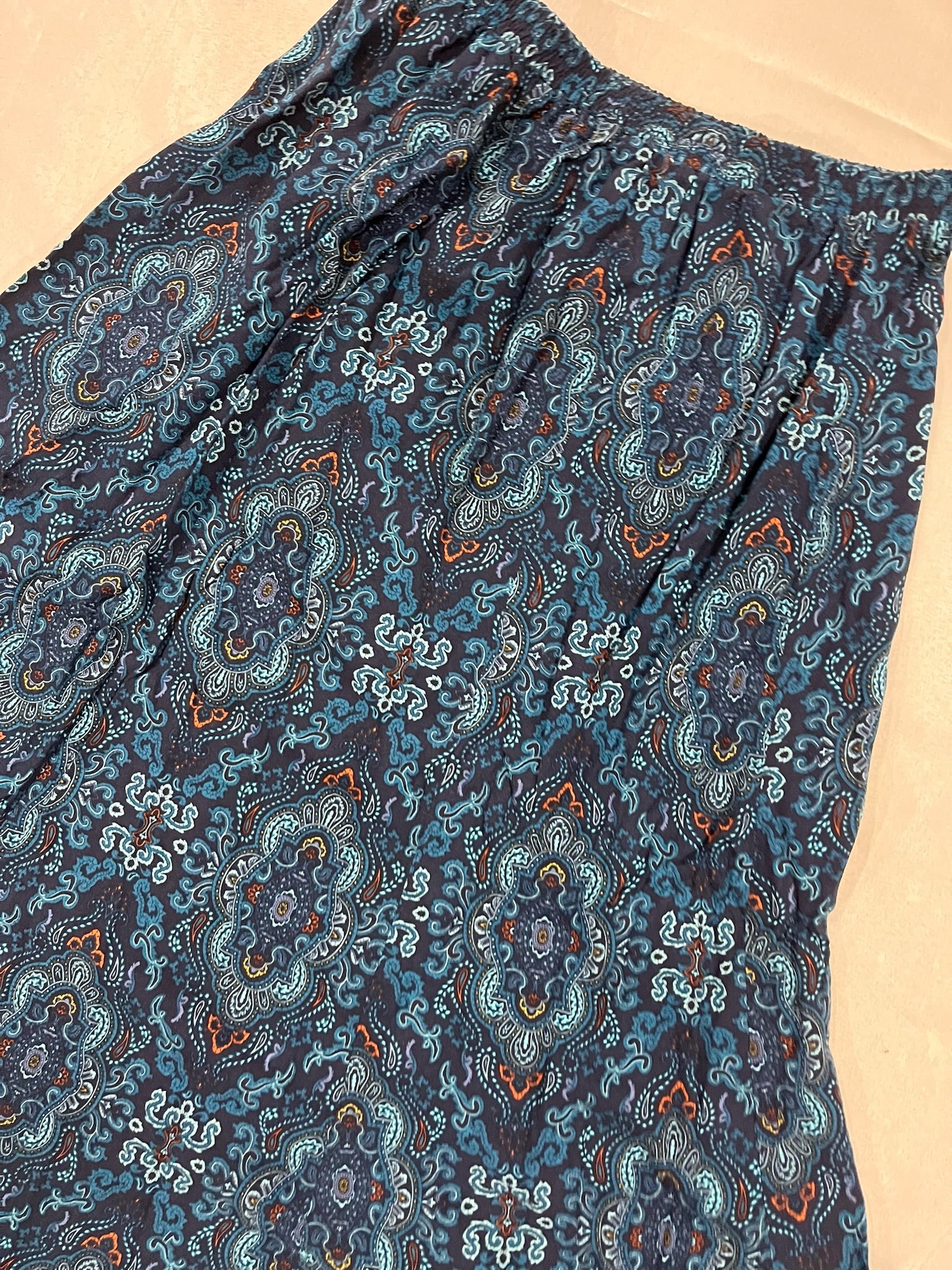 Women’s Blue Floral Skirt image 3