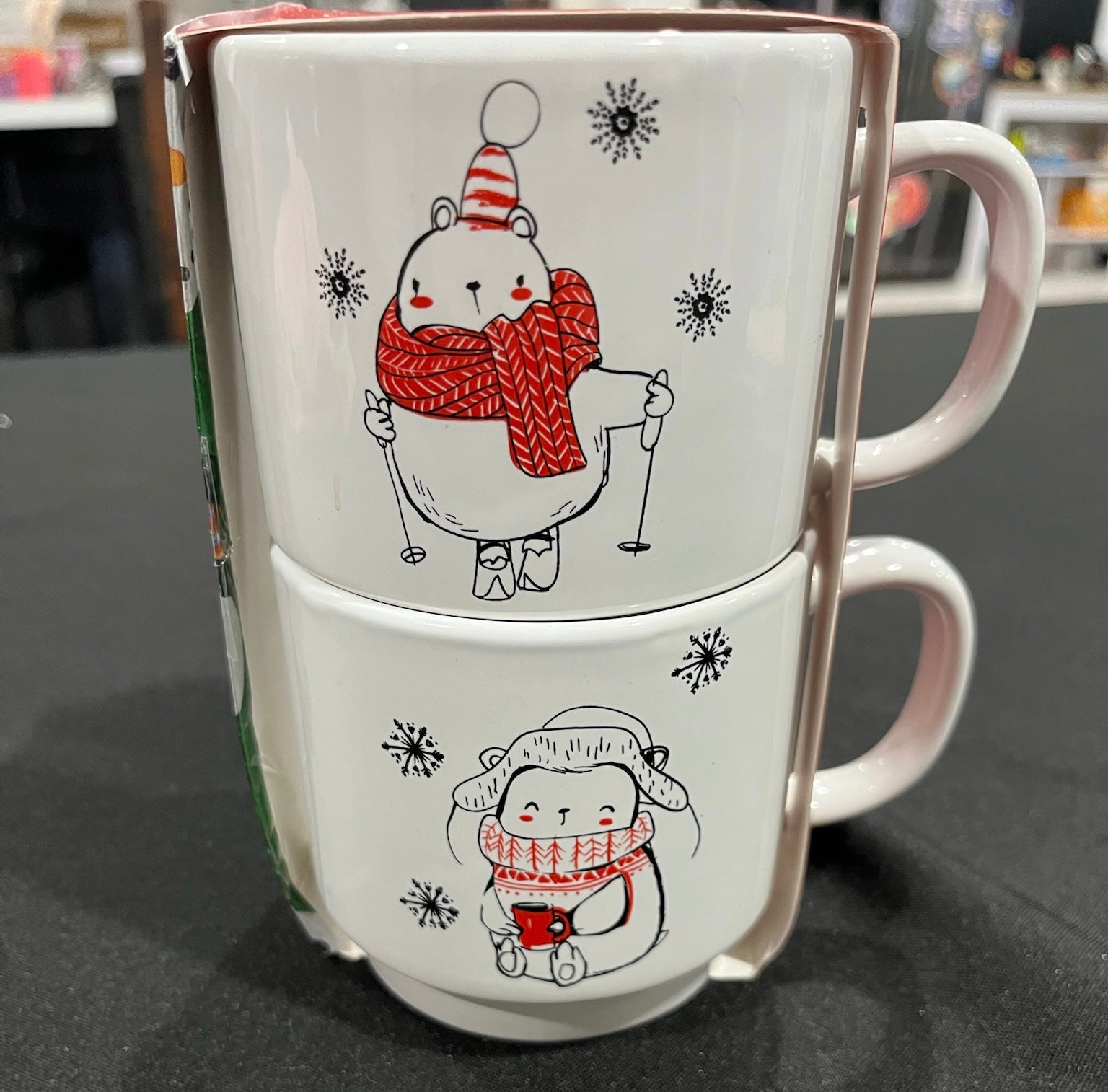 Two Piece Stackable Christmas Mug Set image 3