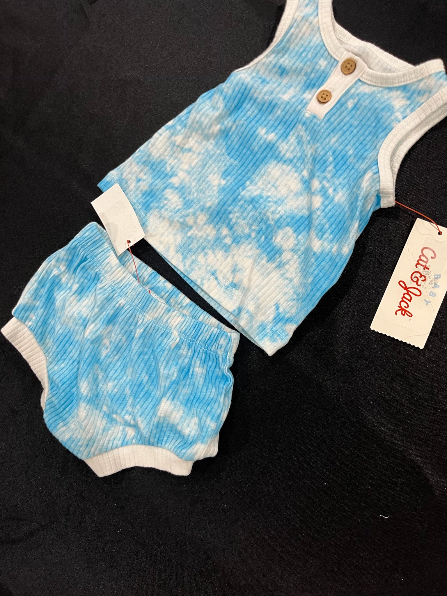 Baby Boy Blue Tie Dye Two Piece Set image 1