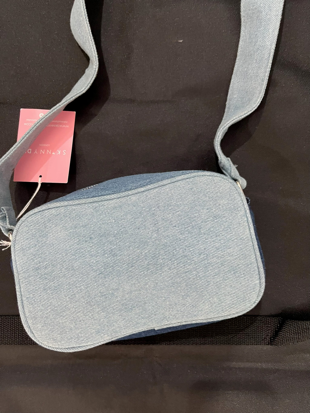 Blue Striped Crossbody Purse image 3