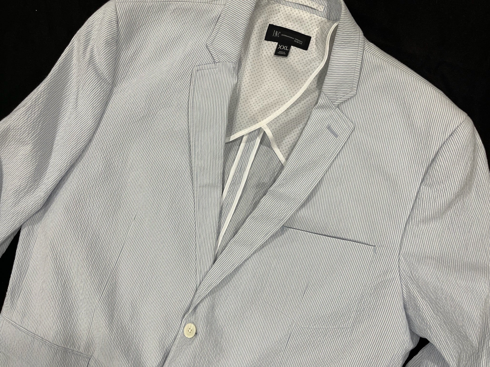 Blue Striped Suit Jacket image 1