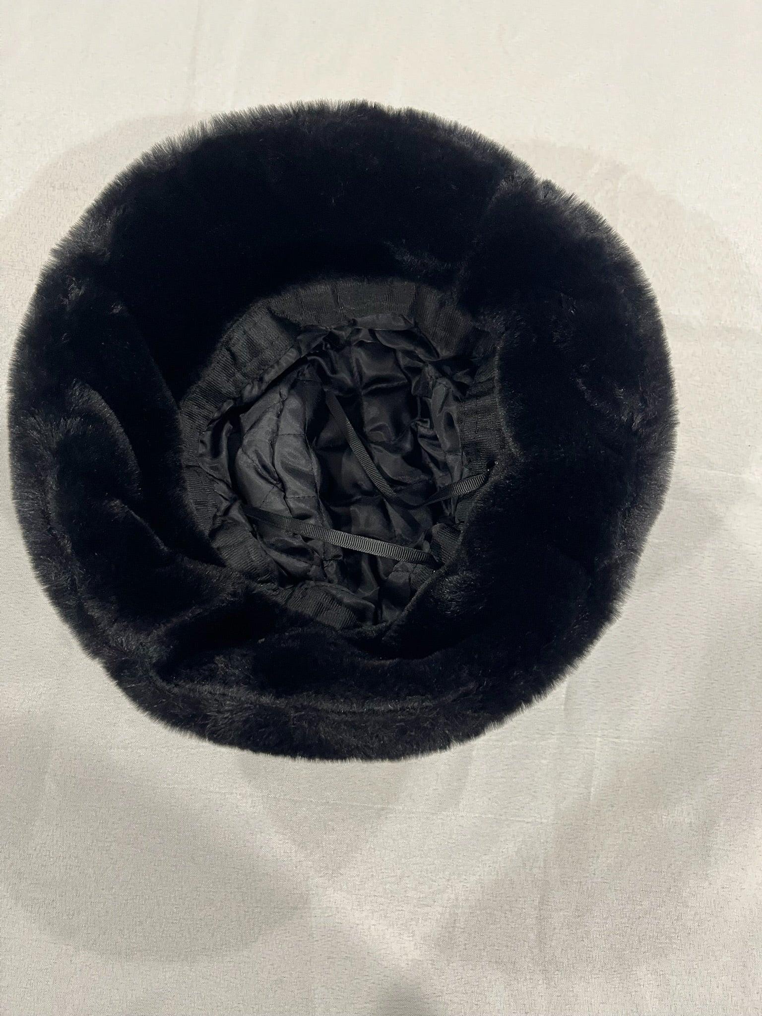 Black Fuzzy Unisex Hat image 3