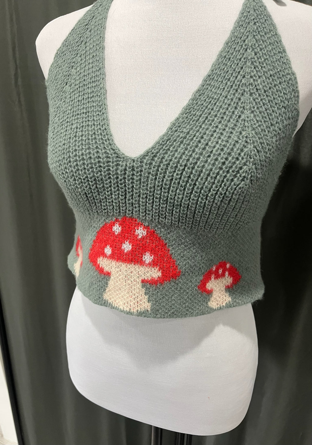 Women’s Grey Mushroom Crop Top image 2