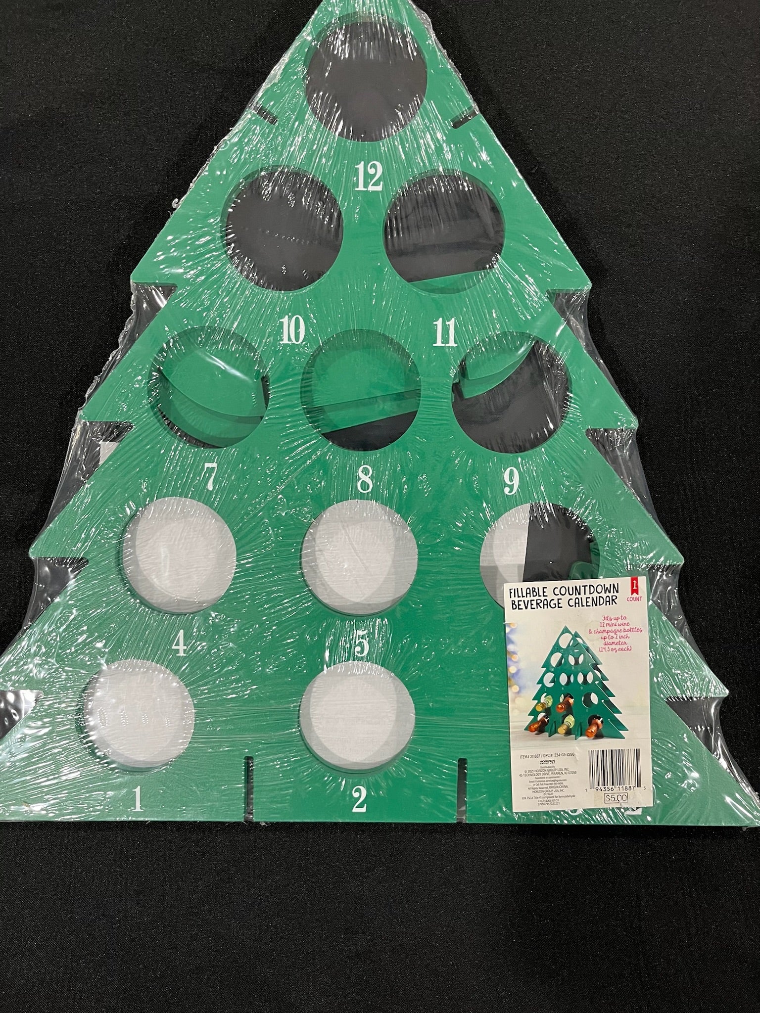 Wooden Christmas Tree Beverage Countdown Calendar  image 0