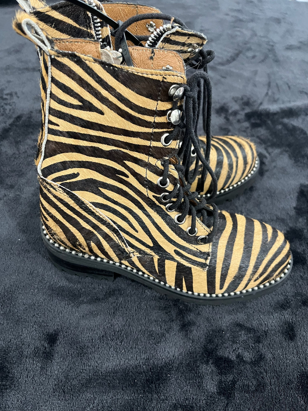 Women’s Tiger Print Jax Studded Combat Boots image 6
