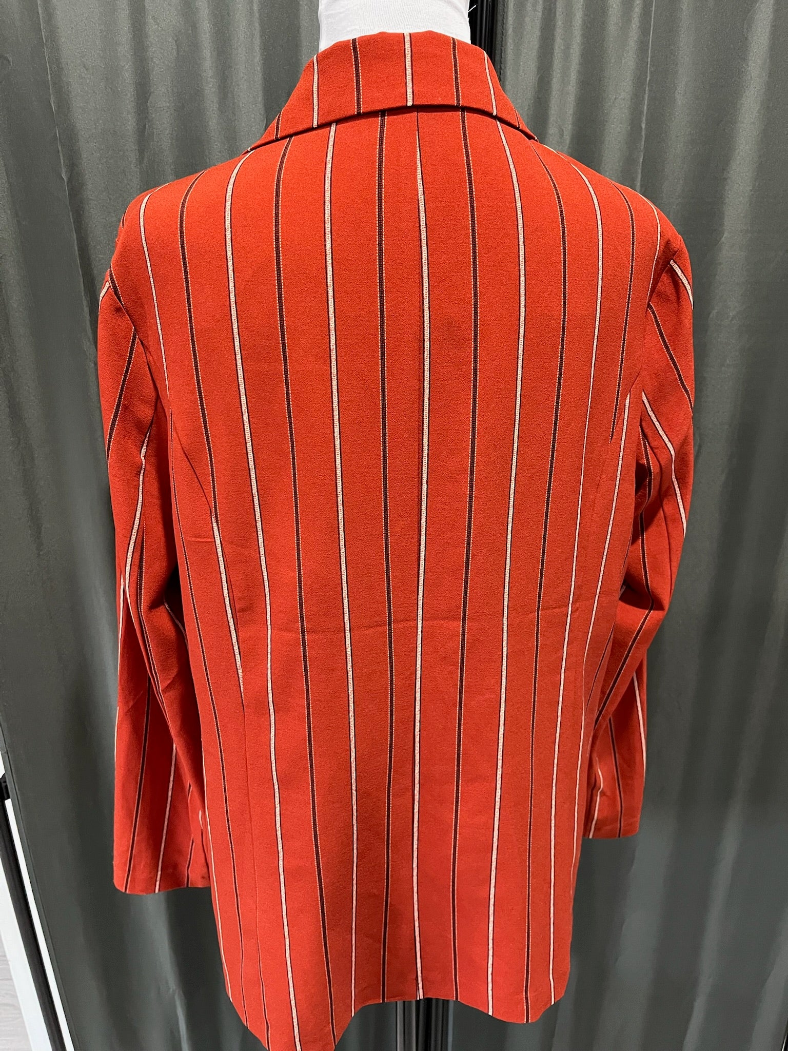 Women’s Red Striped Suit Jacket image 2