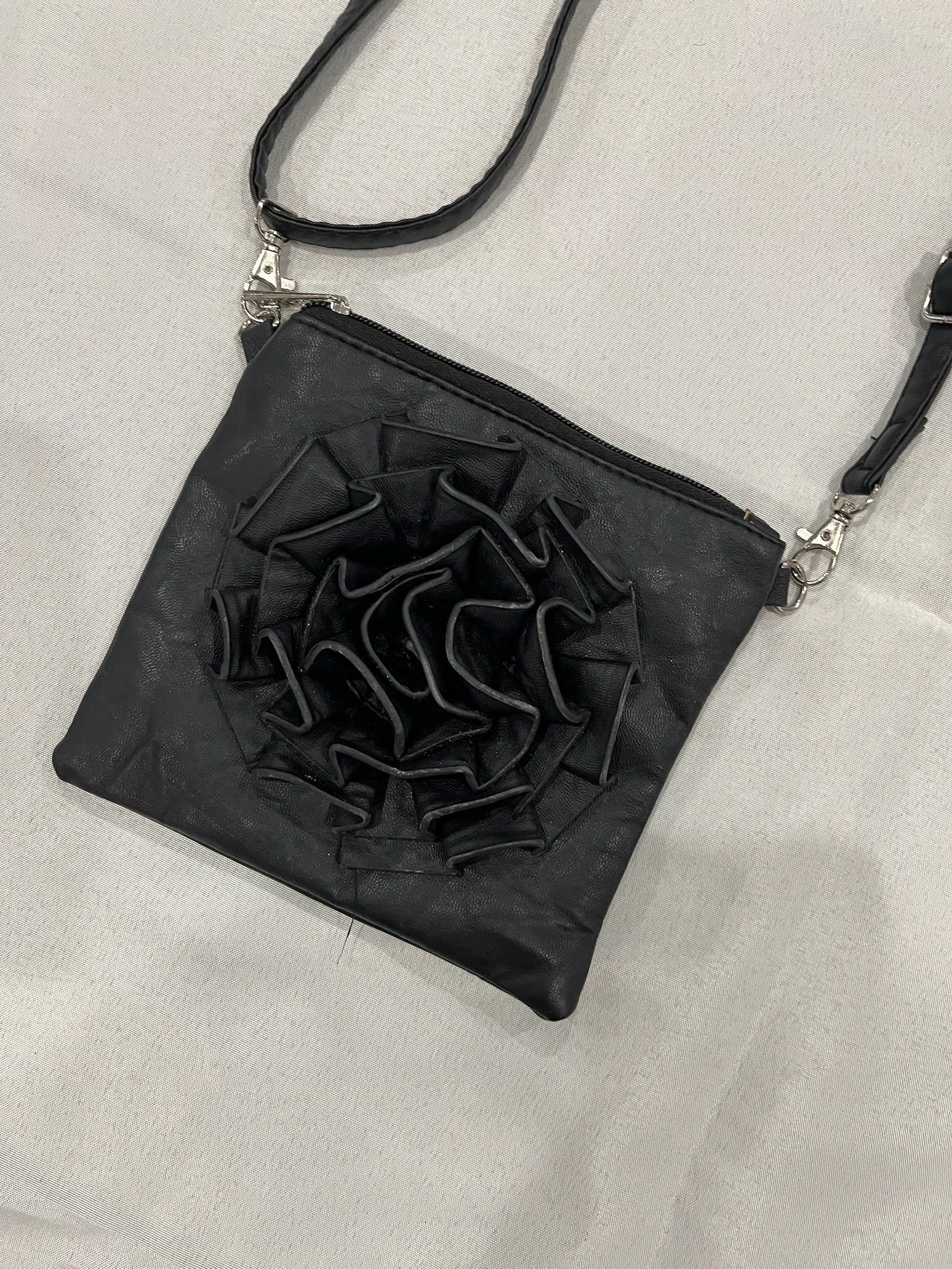 Vintage Black Flower Small Purse image 1