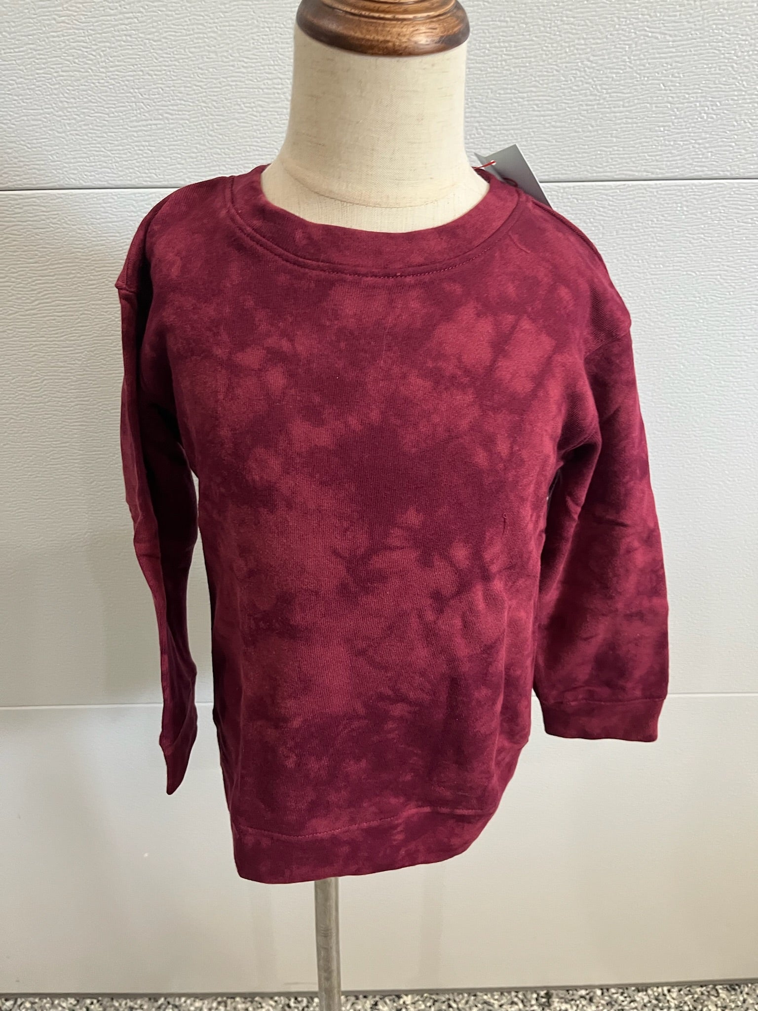 Unisex Tie Dye Burgundy Long Sleeve  image 0