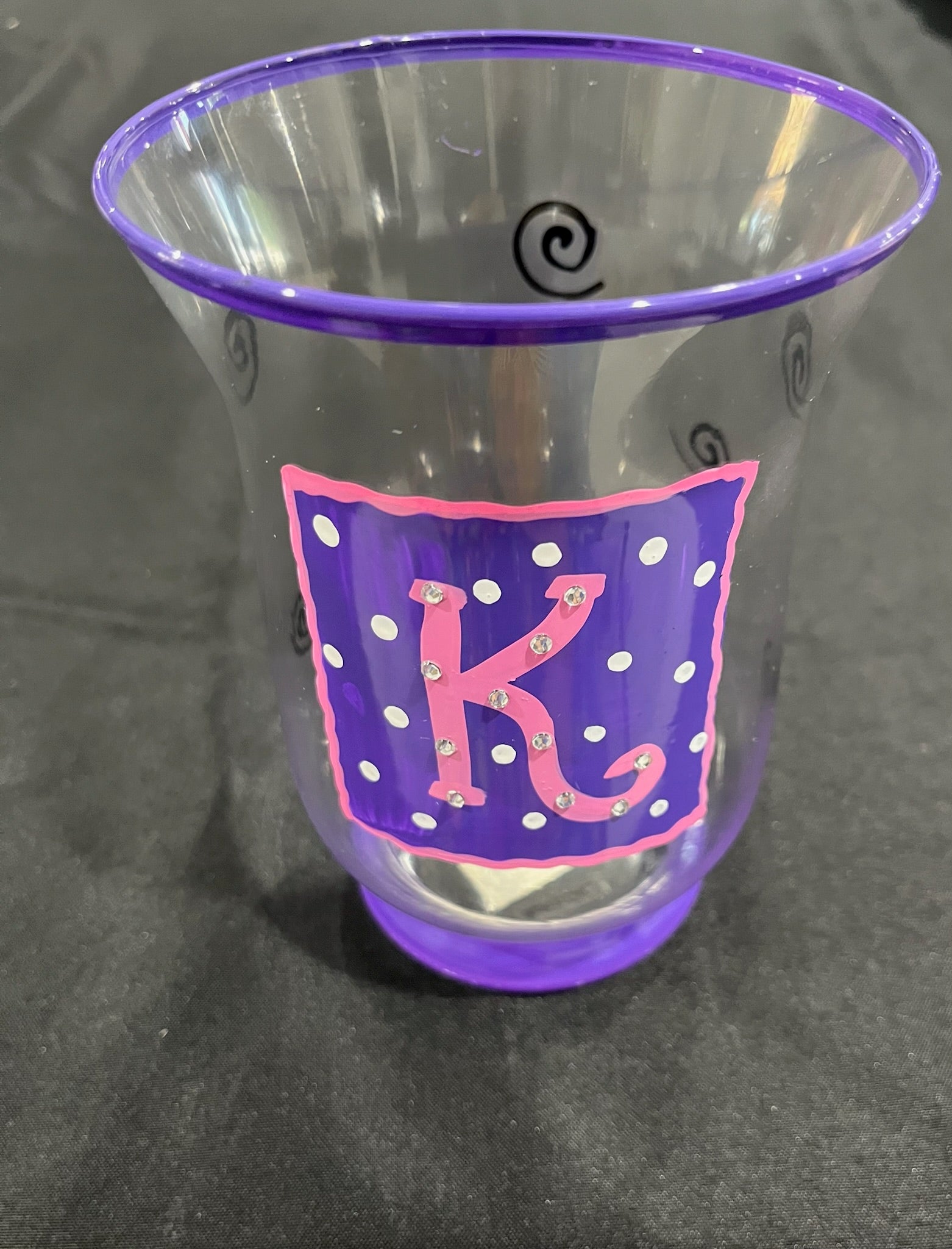 Glass Cup With “K” image 0