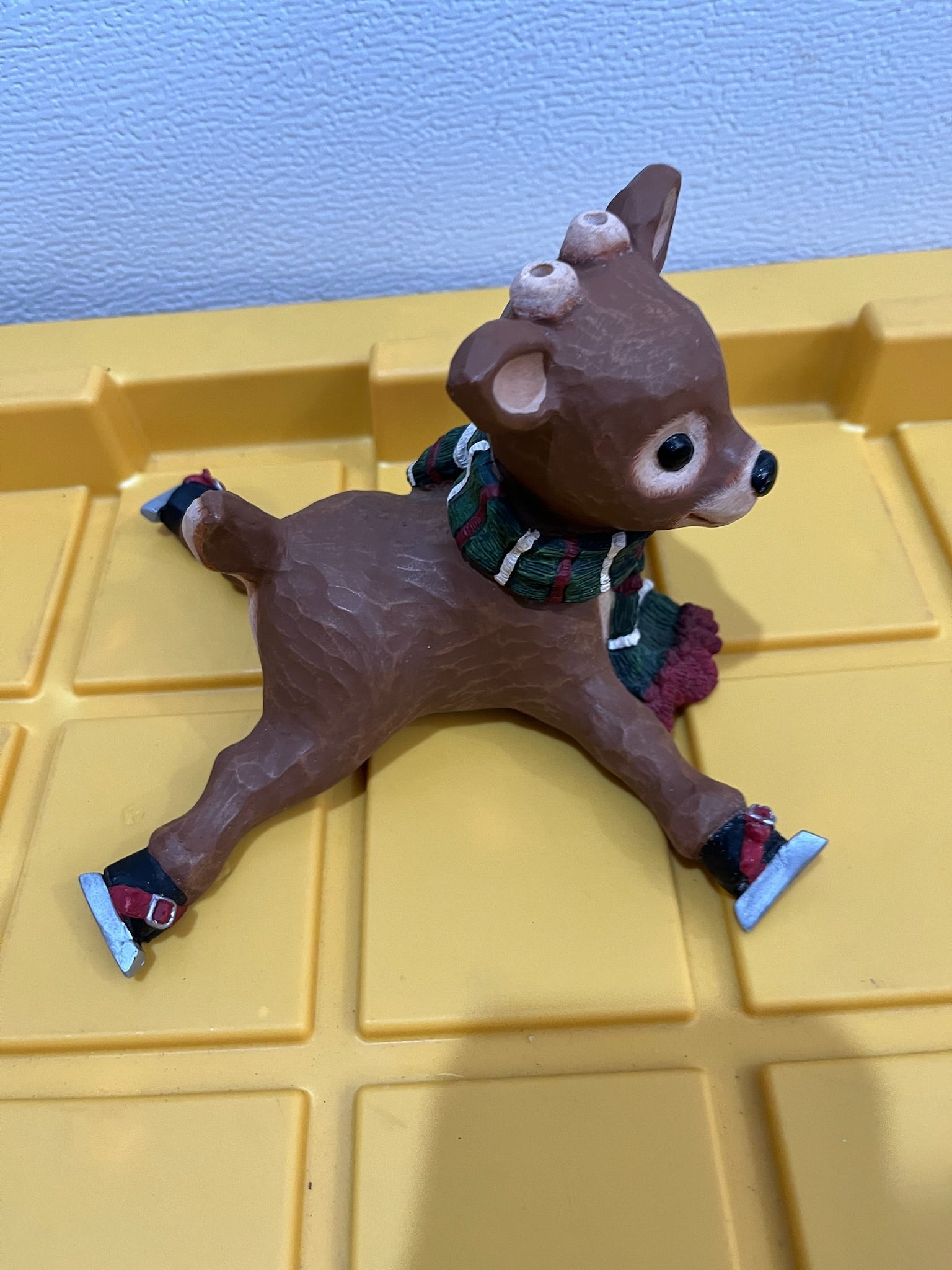Vintage Skating Fallen Reindeer Christmas Figurine image 2