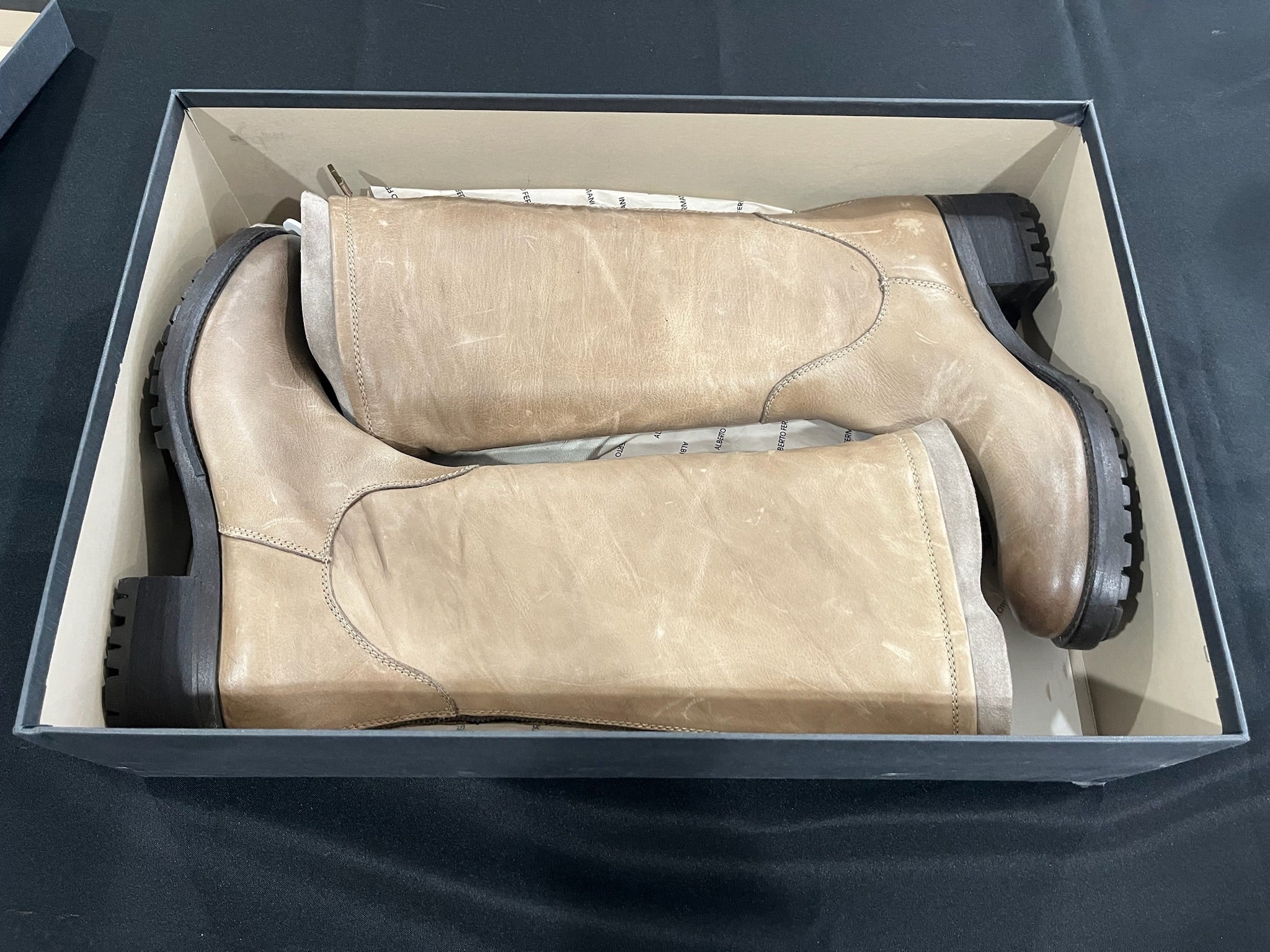 Women’s Tan Boots With Boot Stretcher Place Holder image 0