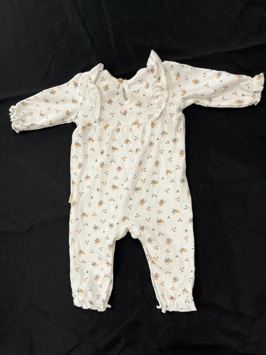 White Floral Onesie image 1