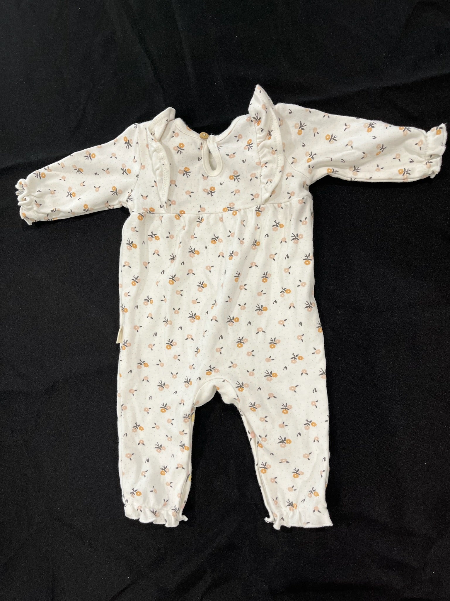 White Floral Onesie image 1