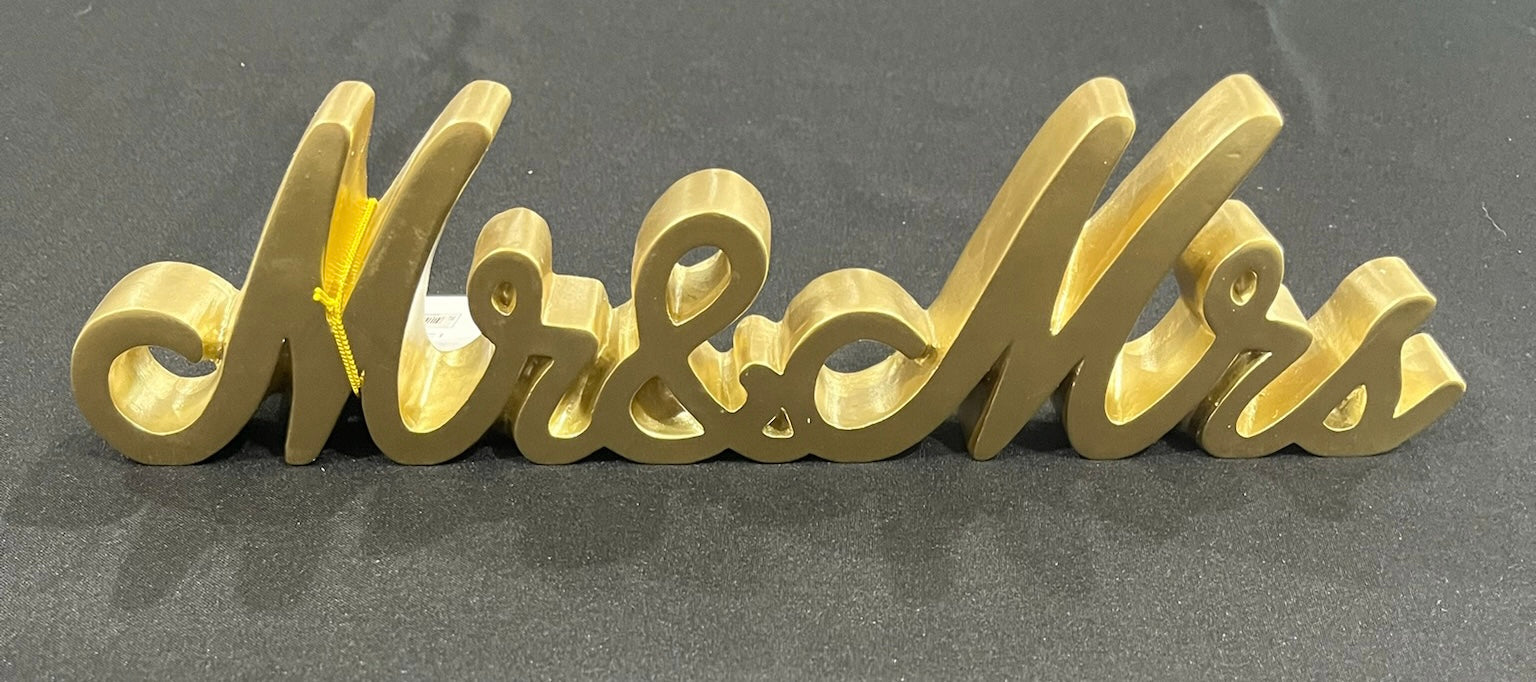 Mr&Mrs Gold Sign image 1